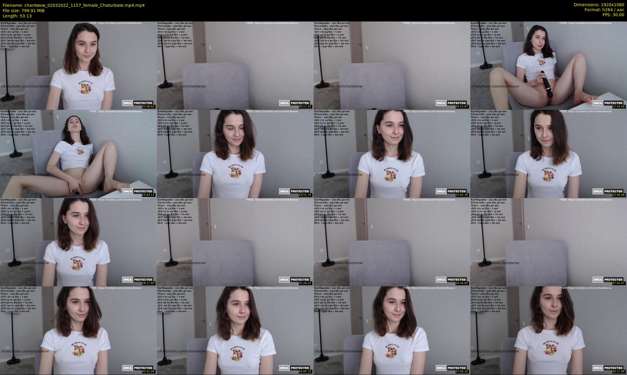 chantwow — 54 minute Chaturbate female cam show recording, 1080p, Mar 2, 2022