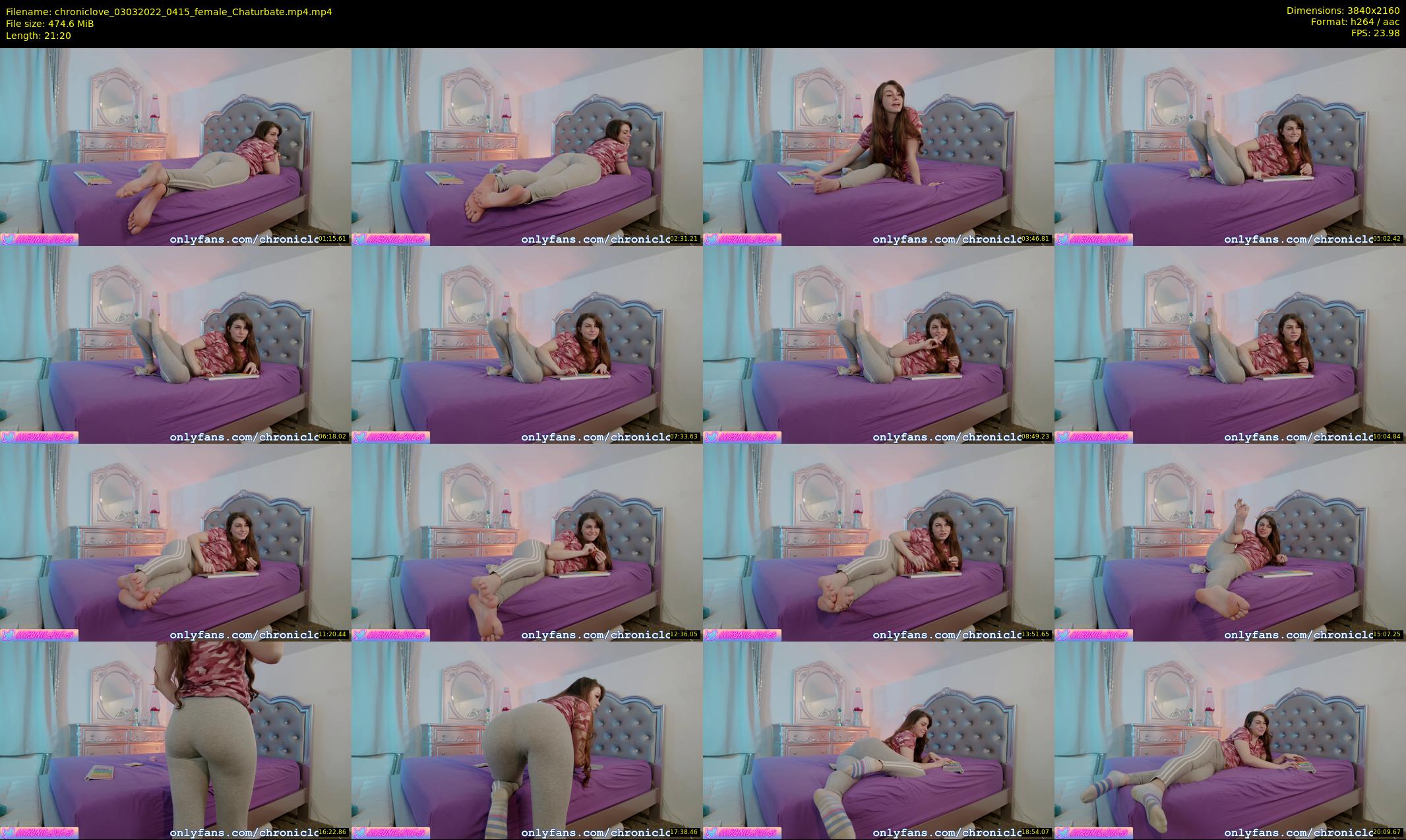 chroniclove — 22 minute Chaturbate female cam show recording, 4K, Mar 3, 2022