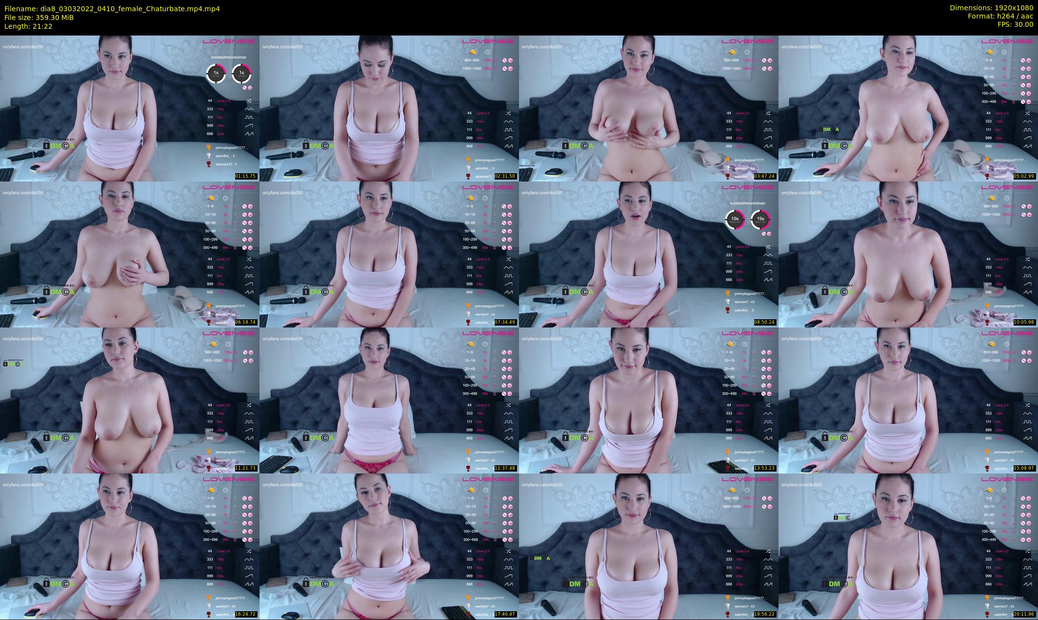 dia8 — 22 minute Chaturbate female cam show recording, 1080p, Mar 3, 2022