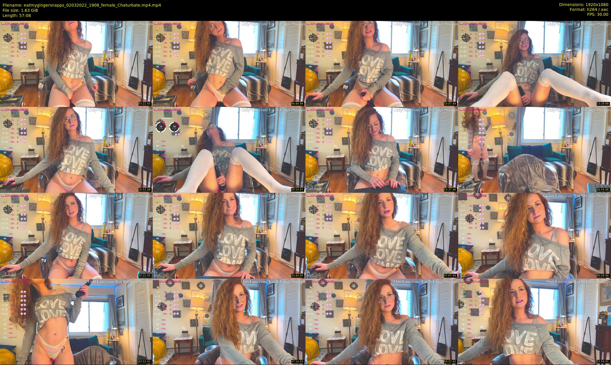 eatmygingersnapps — 58 minute Chaturbate female cam show recording, 1080p, Mar 2, 2022