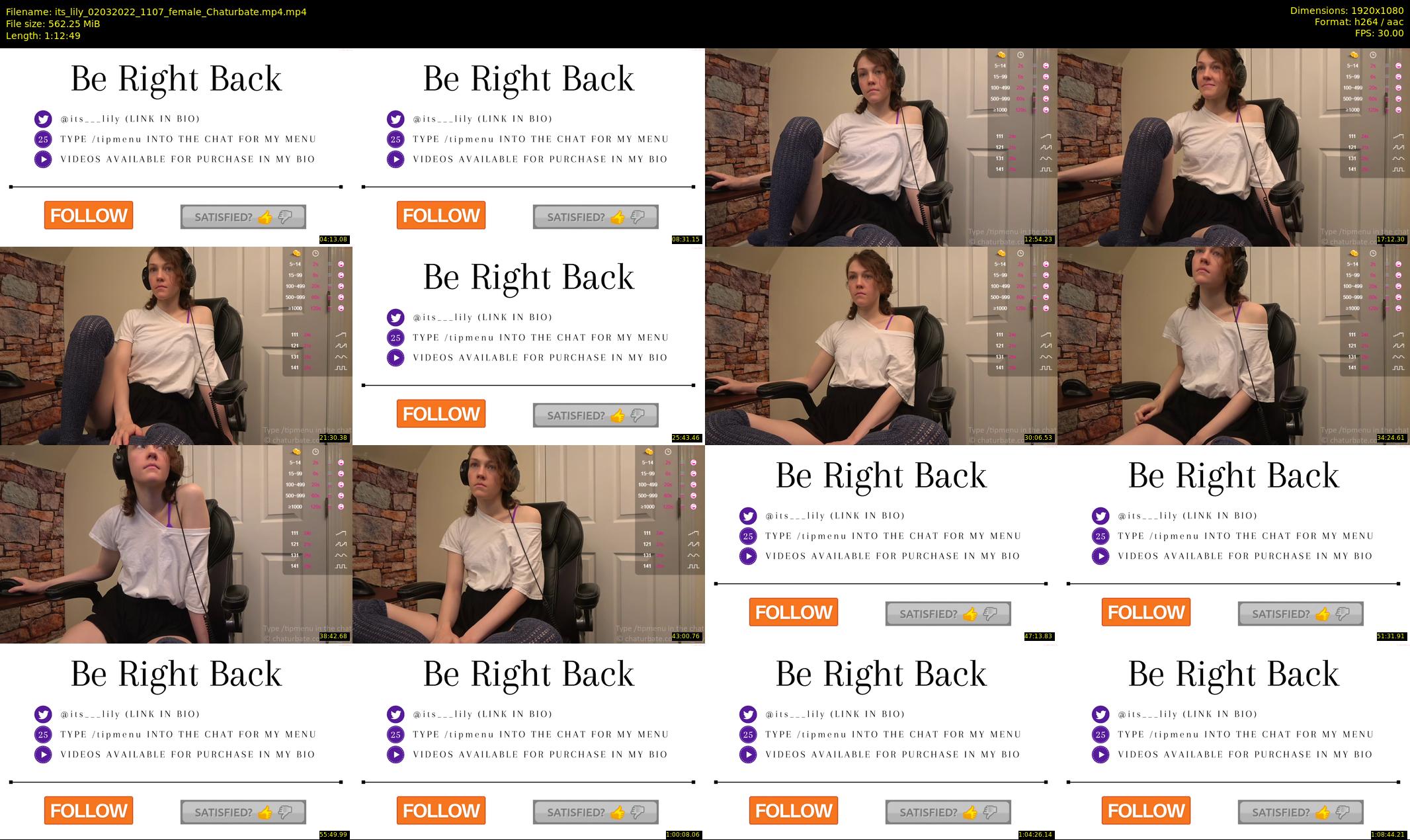 its_lily — 73 minute Chaturbate female cam show recording, 1080p, Mar 2, 2022