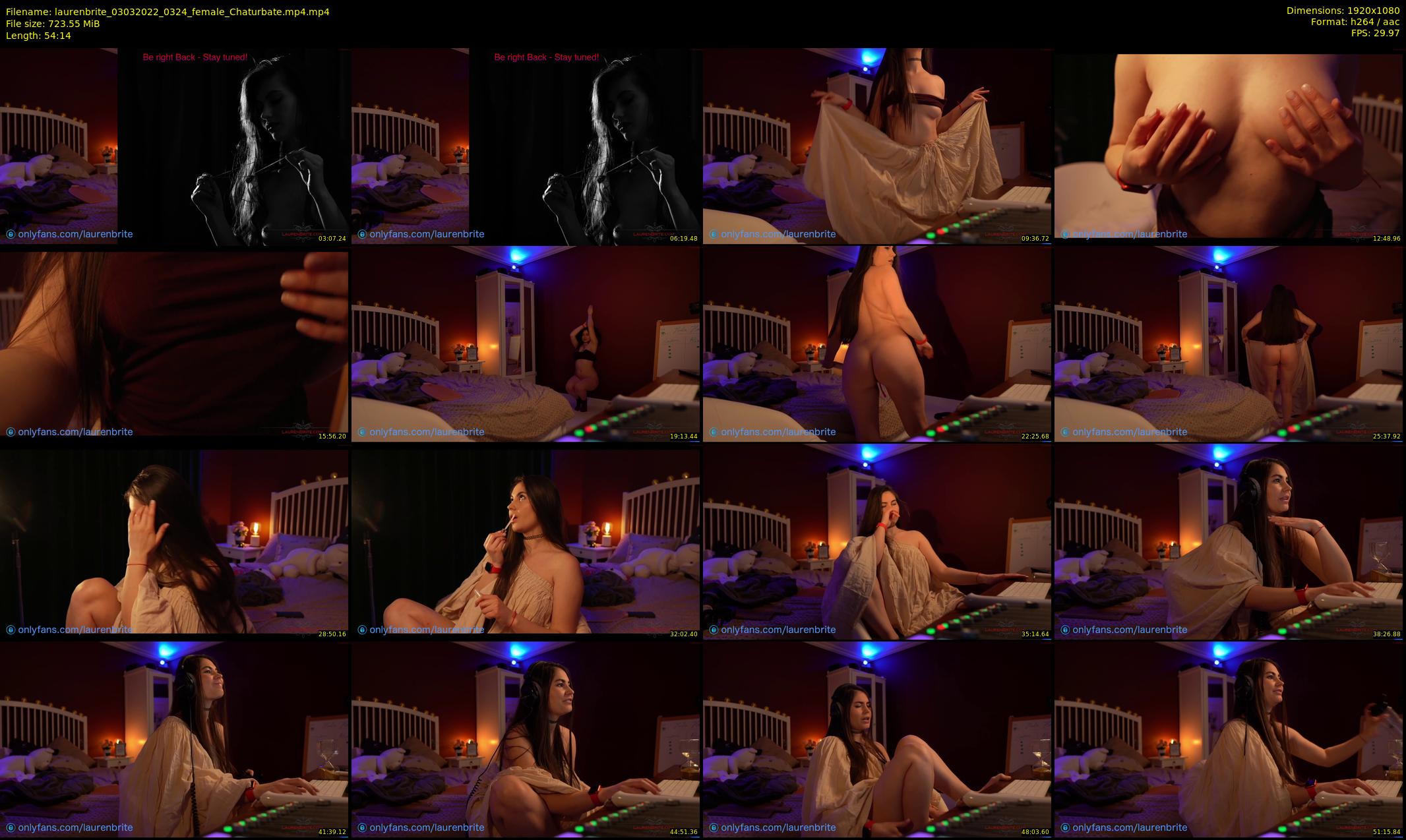 laurenbrite — 55 minute Chaturbate female cam show recording, 1080p, Mar 3, 2022