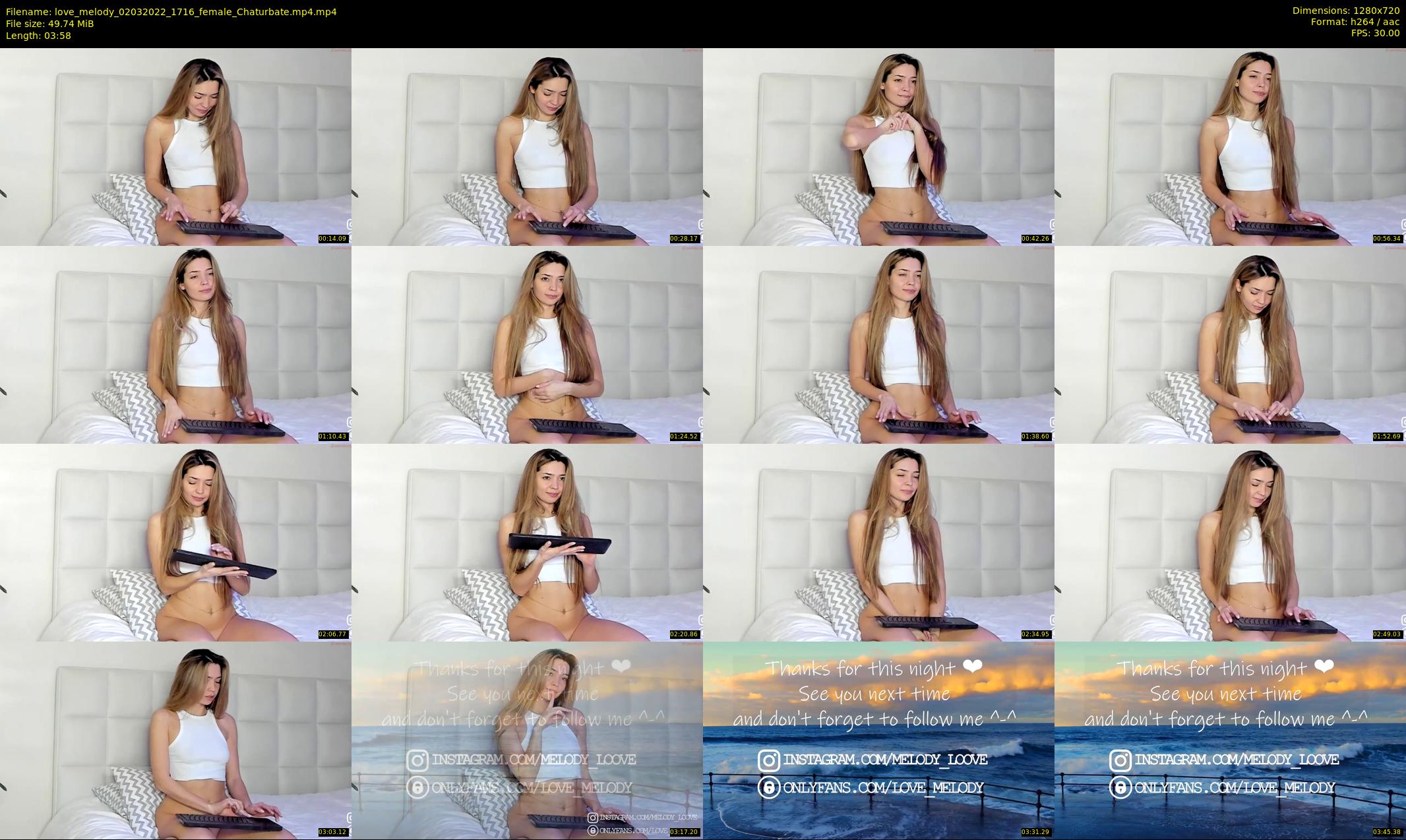 love_melody — 4 minute Chaturbate female cam show recording, 720p, Mar 2, 2022