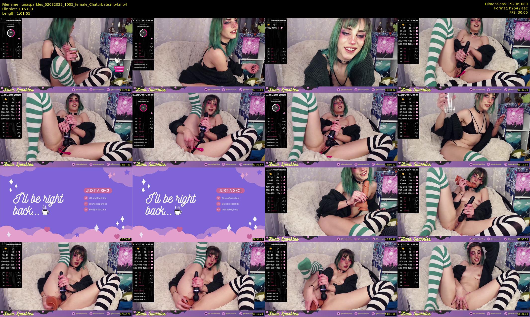 lunasparkles — 62 minute Chaturbate female cam show recording, 1080p, Mar 2, 2022