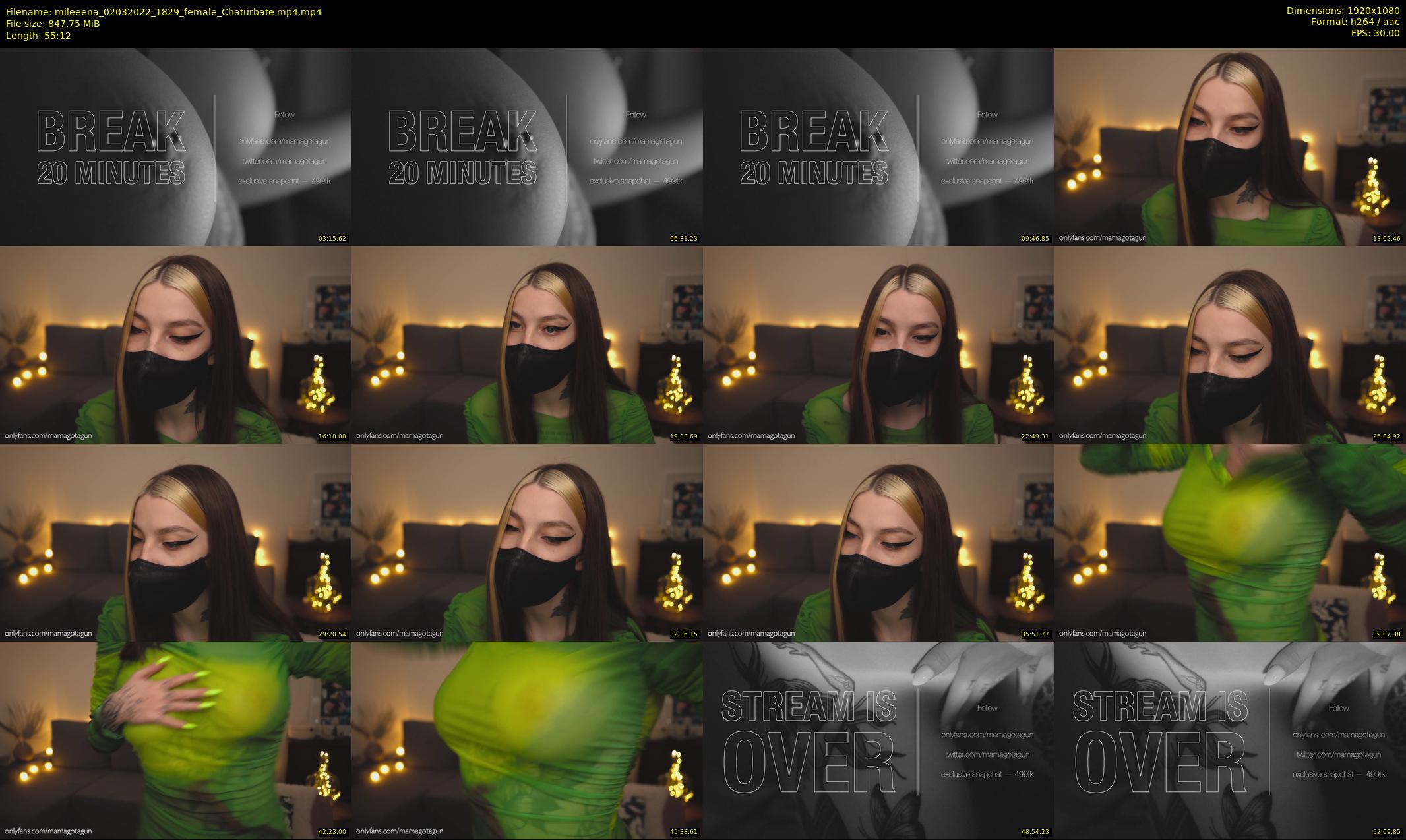 mileeena — 56 minute Chaturbate female cam show recording, 1080p, Mar 2, 2022