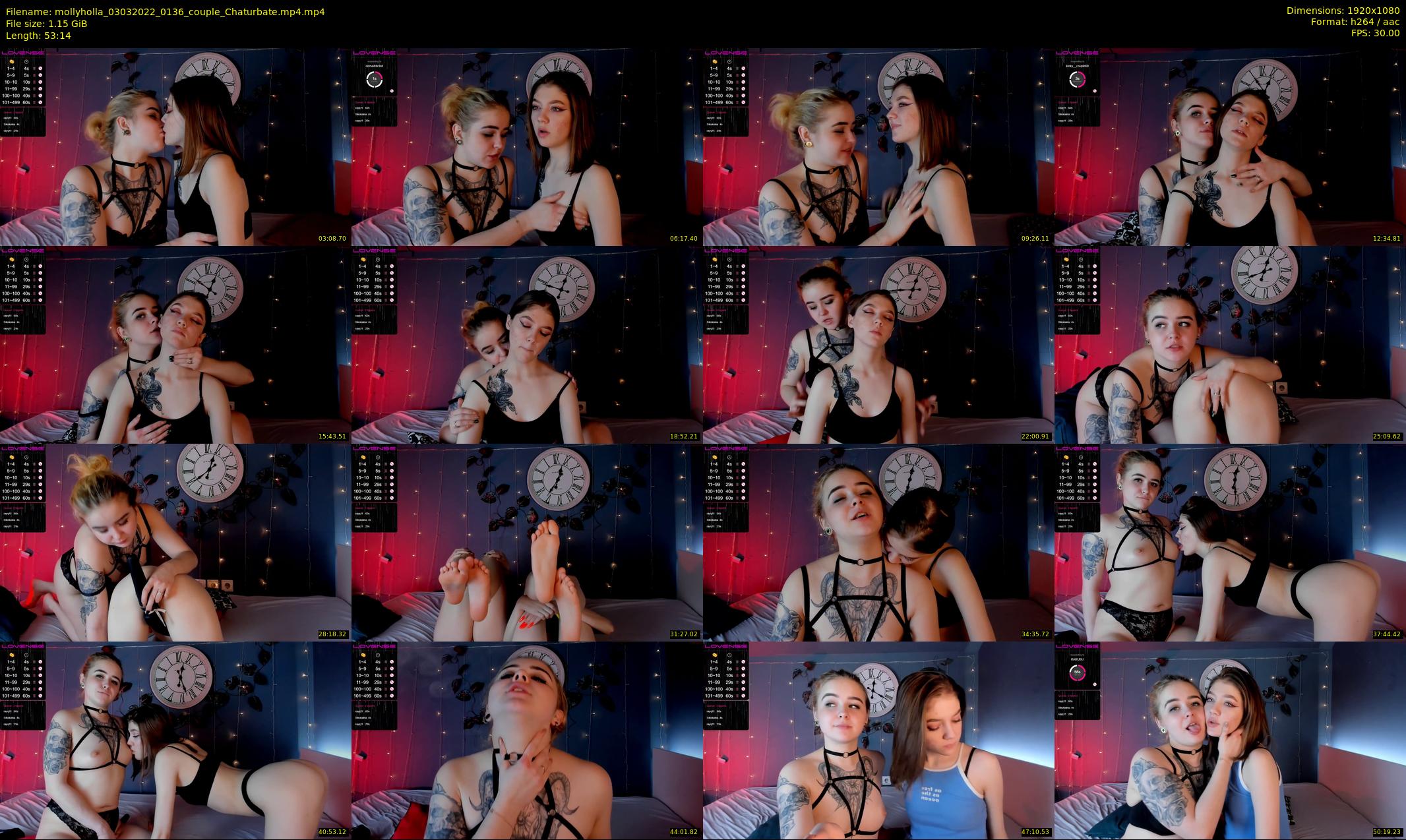 mollyholla — 54 minute Chaturbate couple cam show recording, 1080p, Mar 3, 2022