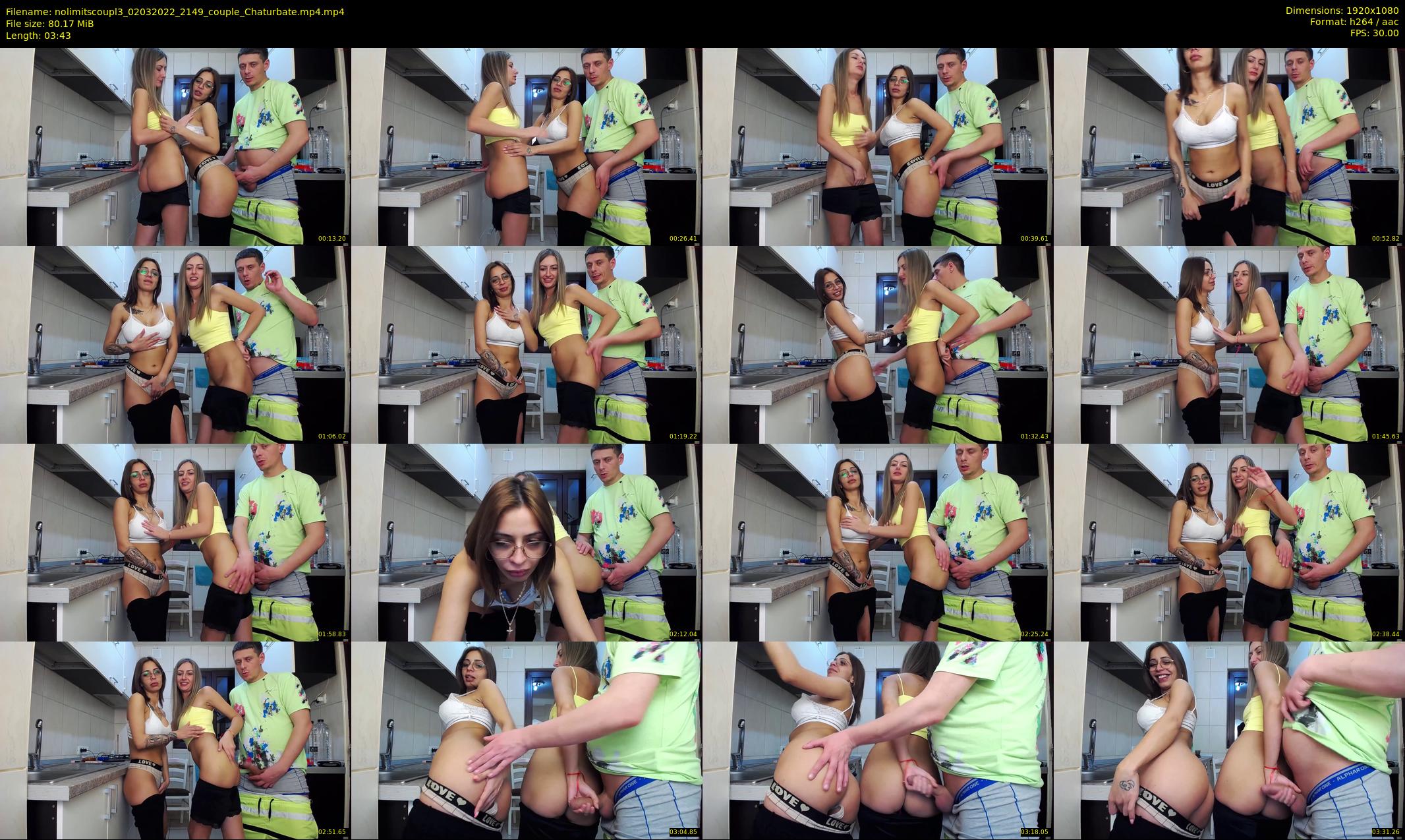 nolimitscoupl3 — 4 minute Chaturbate couple cam show recording, 1080p, Mar 2, 2022
