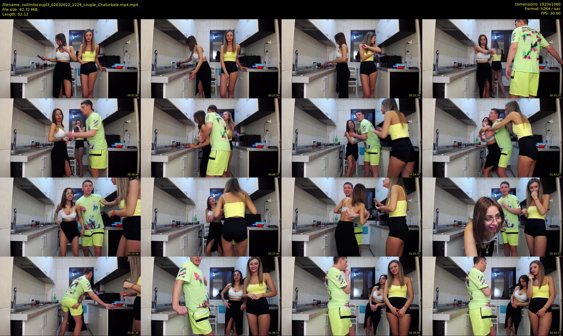 nolimitscoupl3 — 3 minute Chaturbate couple cam show recording, 1080p, Mar 2, 2022