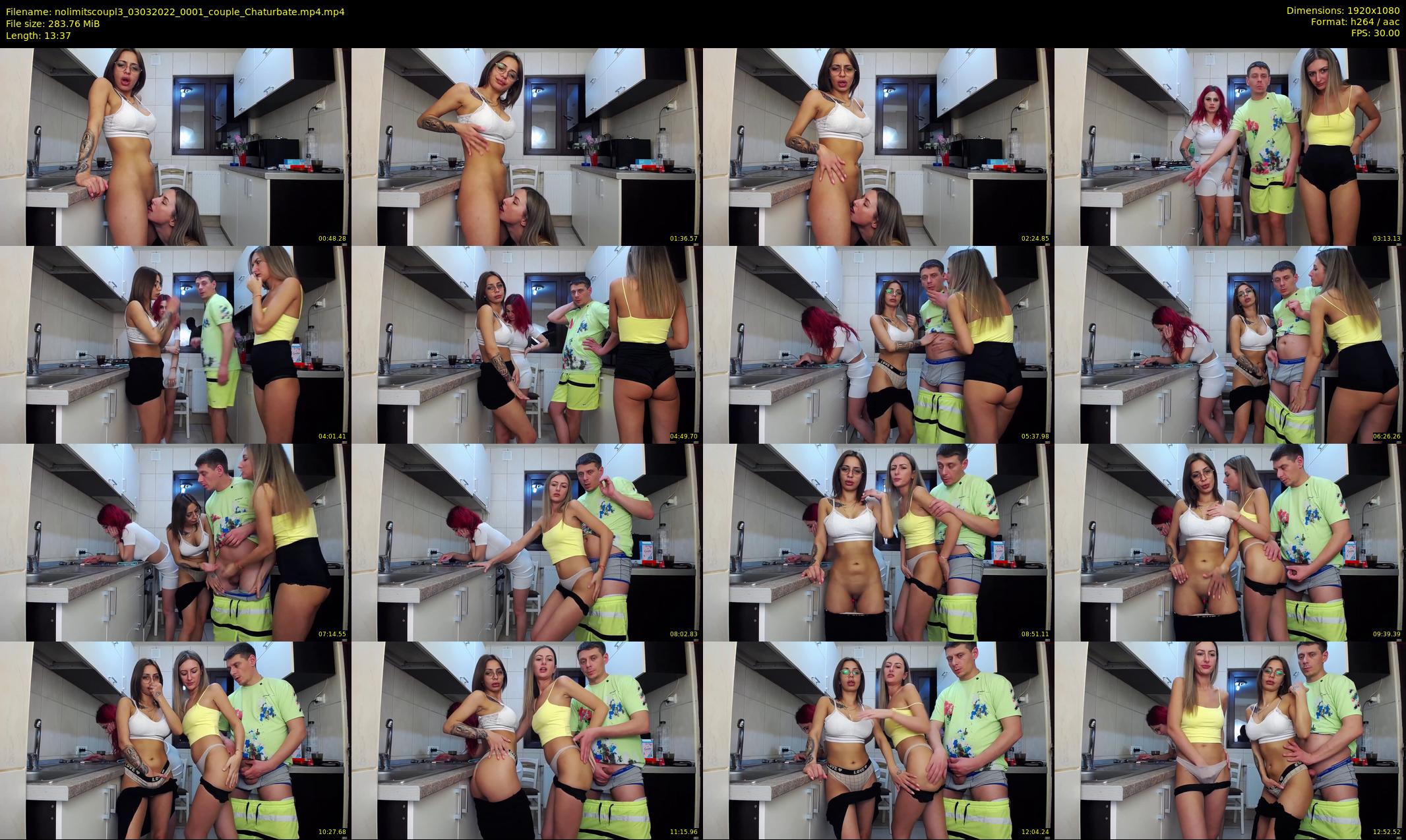 nolimitscoupl3 — 14 minute Chaturbate couple cam show recording, 1080p, Mar 3, 2022