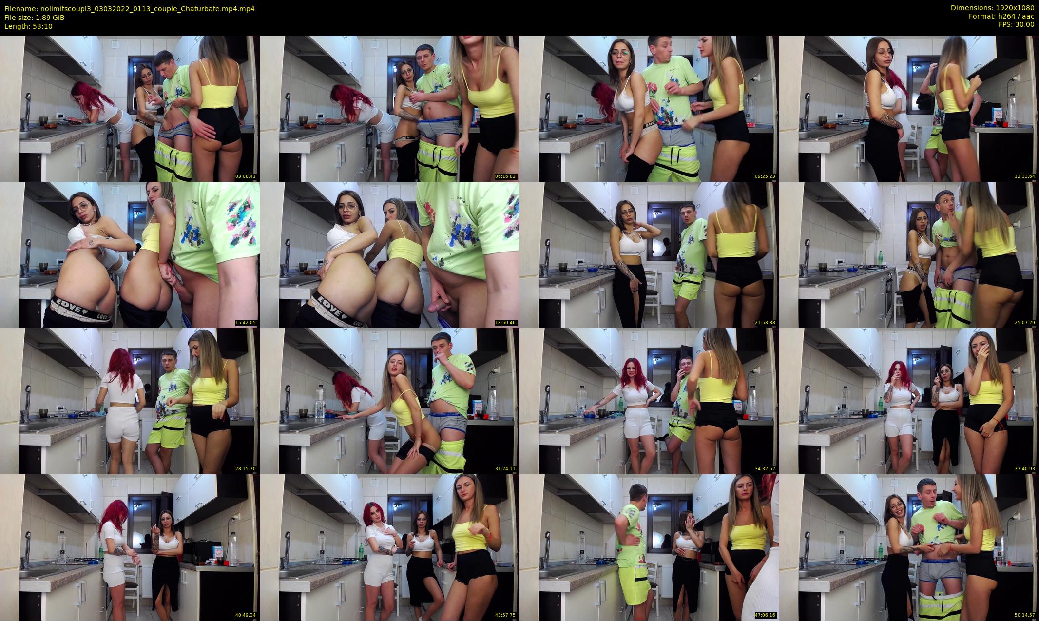 nolimitscoupl3 — 54 minute Chaturbate couple cam show recording, 1080p, Mar 3, 2022