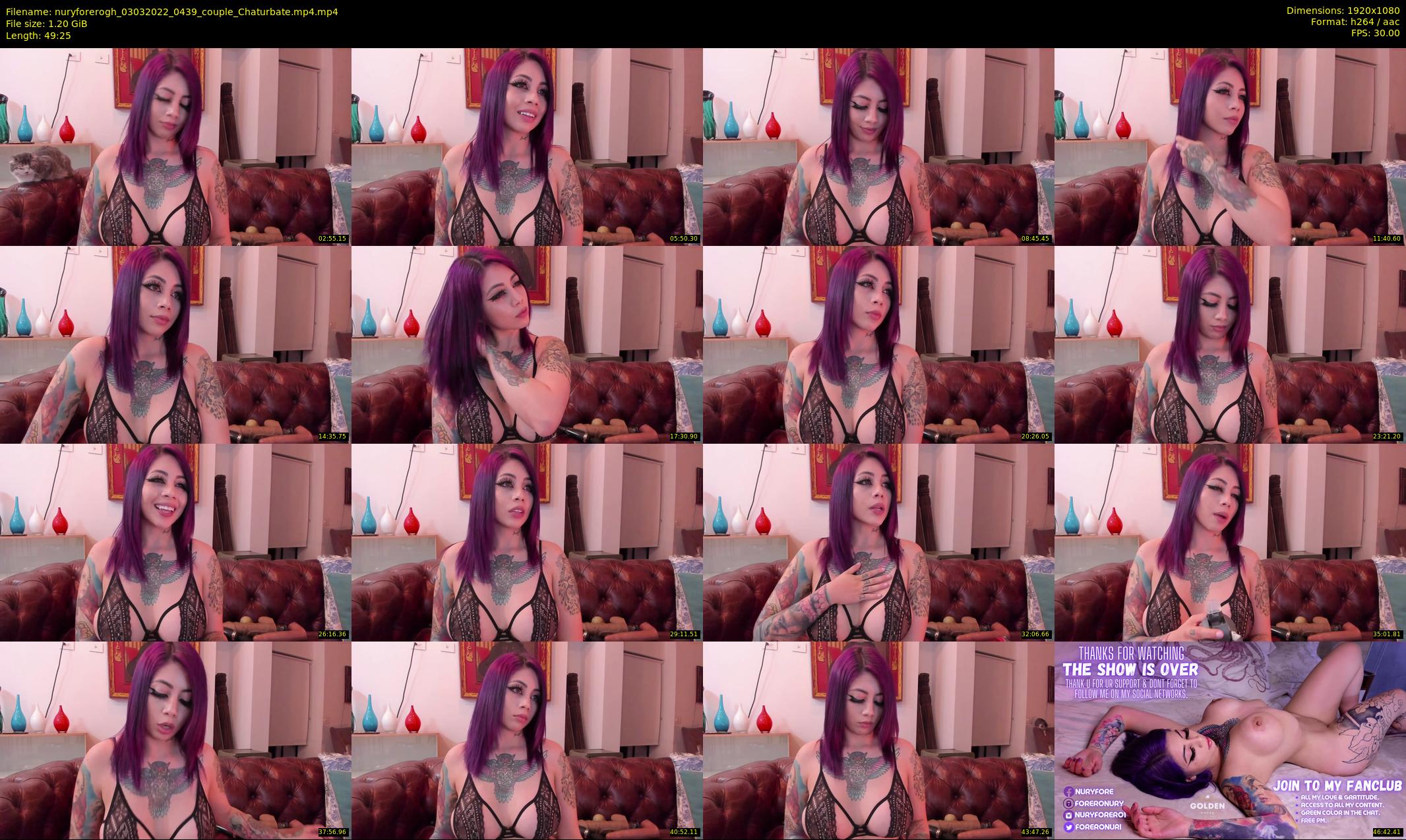 nuryforerogh — 50 minute Chaturbate female cam show recording, 1080p, Mar 3, 2022