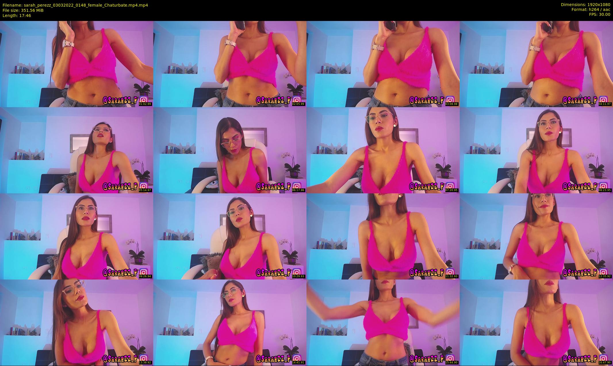 sarah_perezz — 18 minute Chaturbate female cam show recording, 1080p, Mar 3, 2022