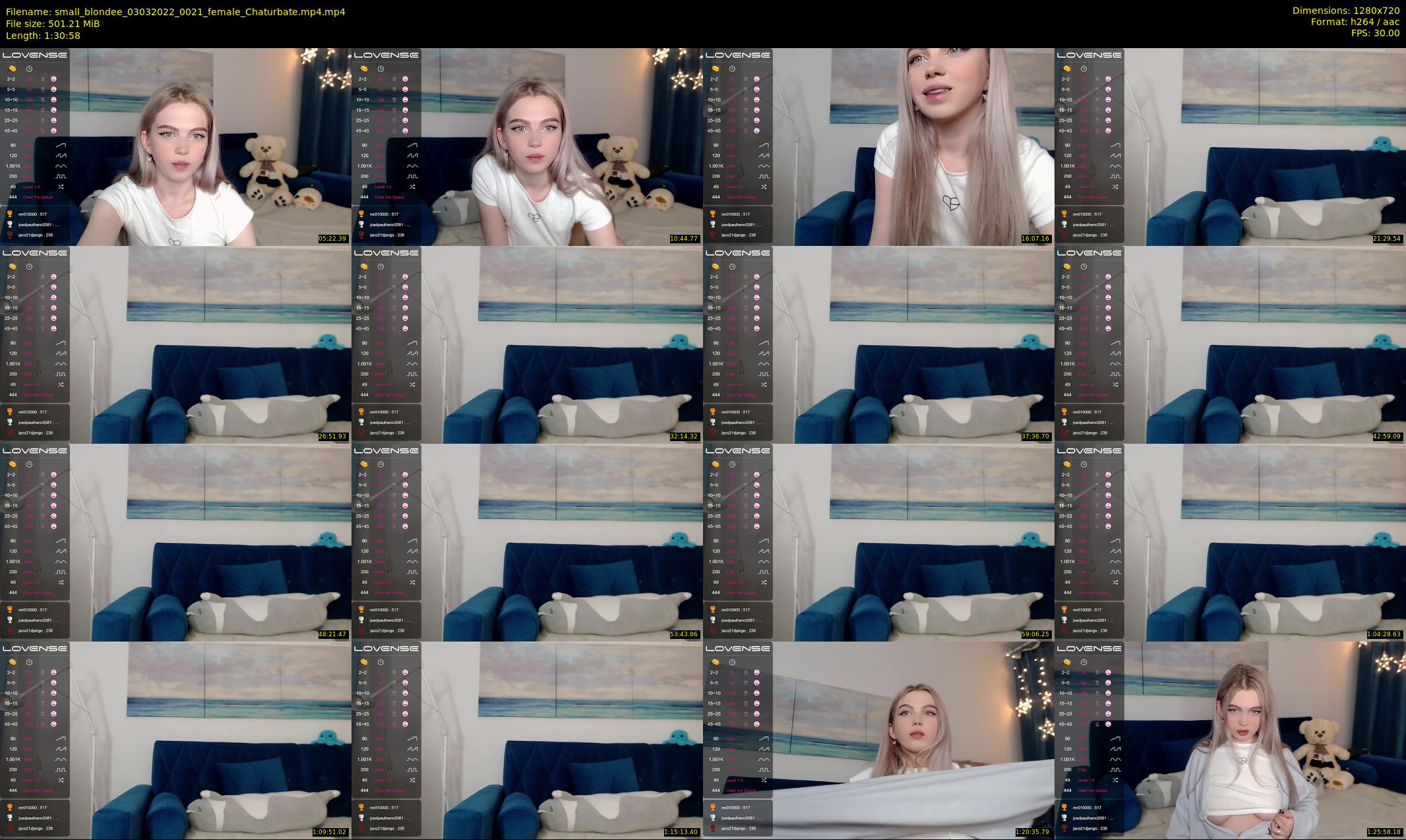 small_blondee — 91 minute Chaturbate female cam show recording, 720p, Mar 3, 2022