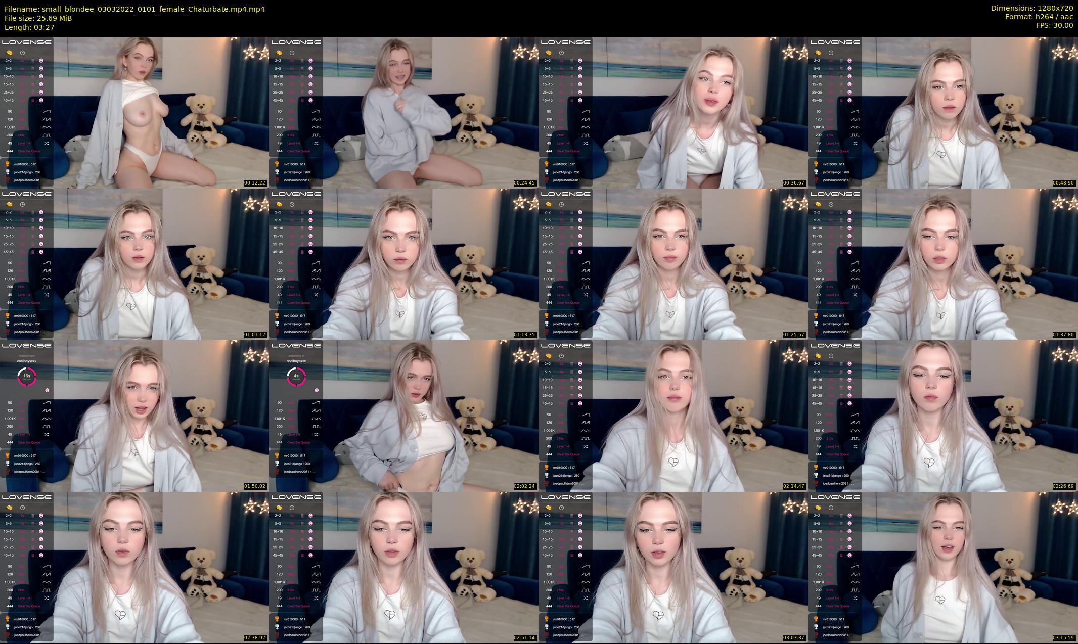 small_blondee — 4 minute Chaturbate female cam show recording, 720p, Mar 3, 2022
