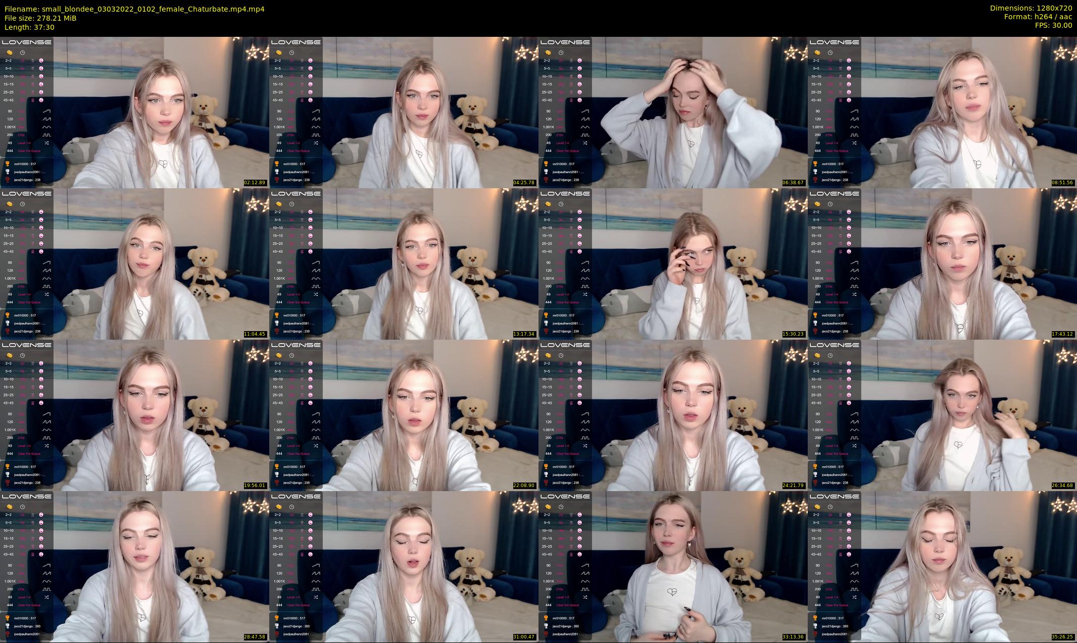 small_blondee — 38 minute Chaturbate female cam show recording, 720p, Mar 3, 2022