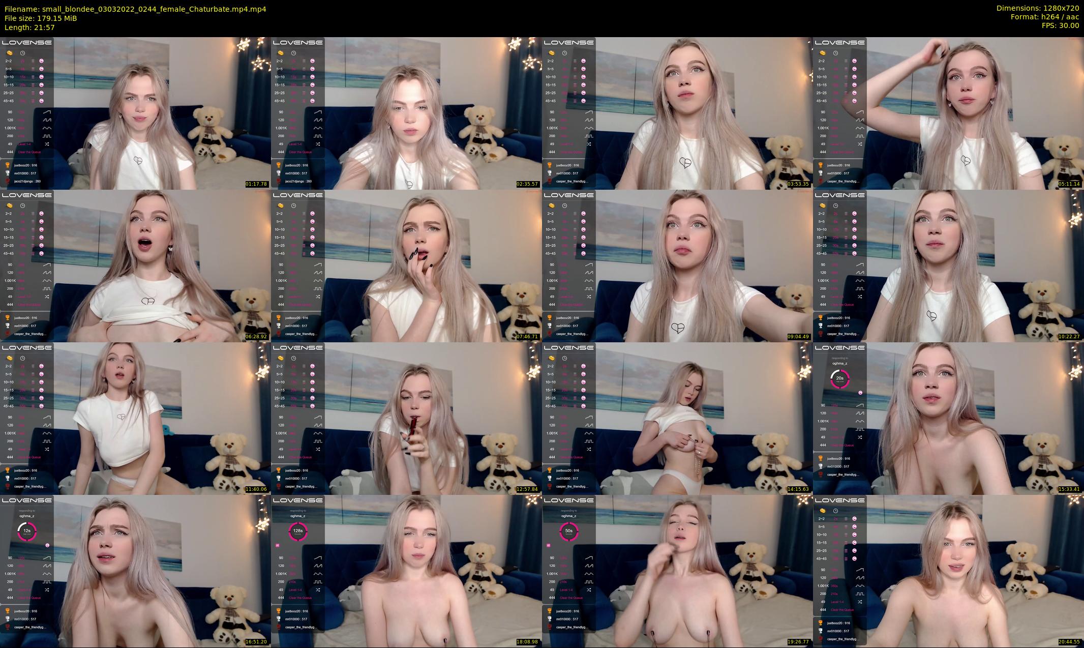 small_blondee — 22 minute Chaturbate female cam show recording, 720p, Mar 3, 2022