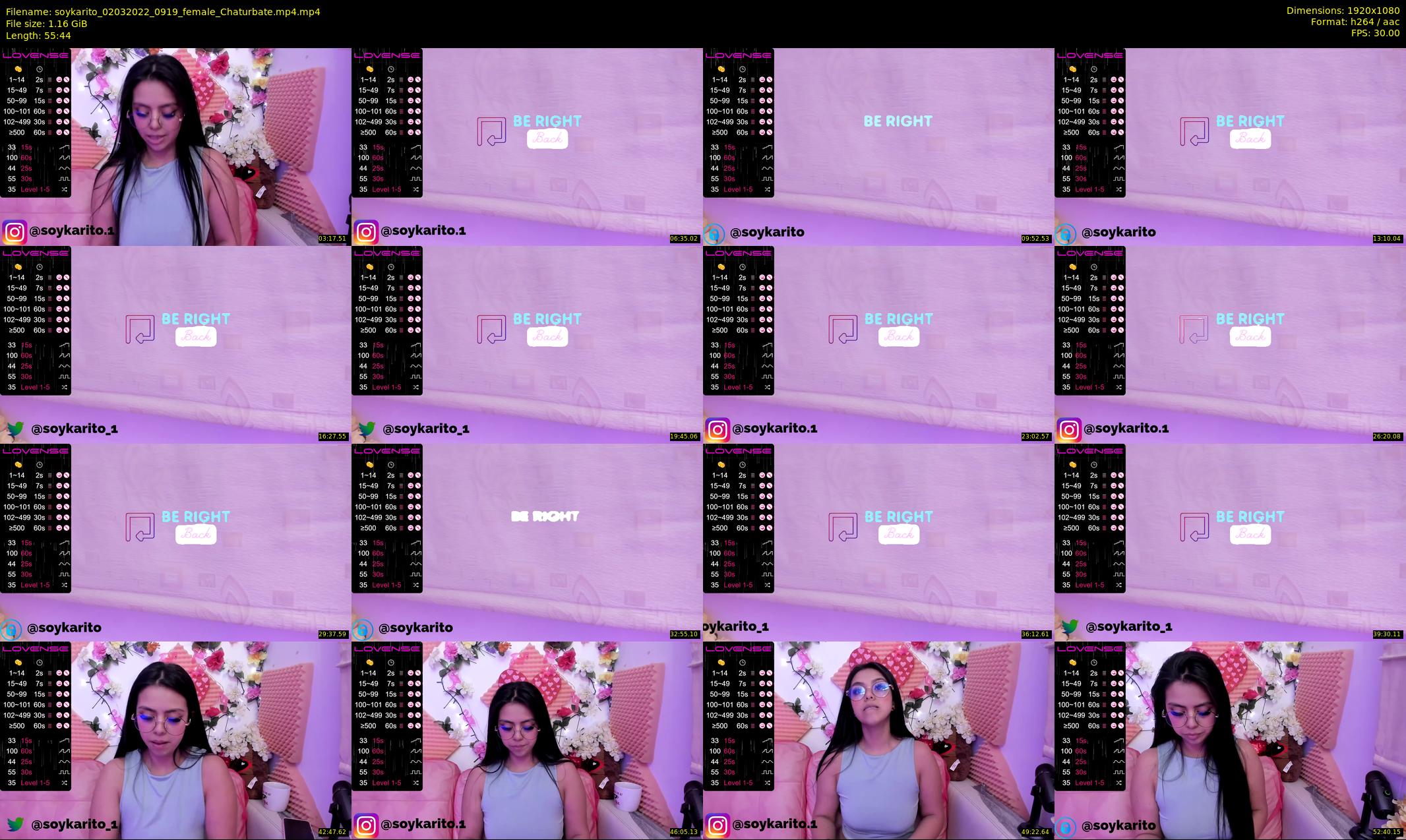 soykarito — 56 minute Chaturbate female cam show recording, 1080p, Mar 2, 2022