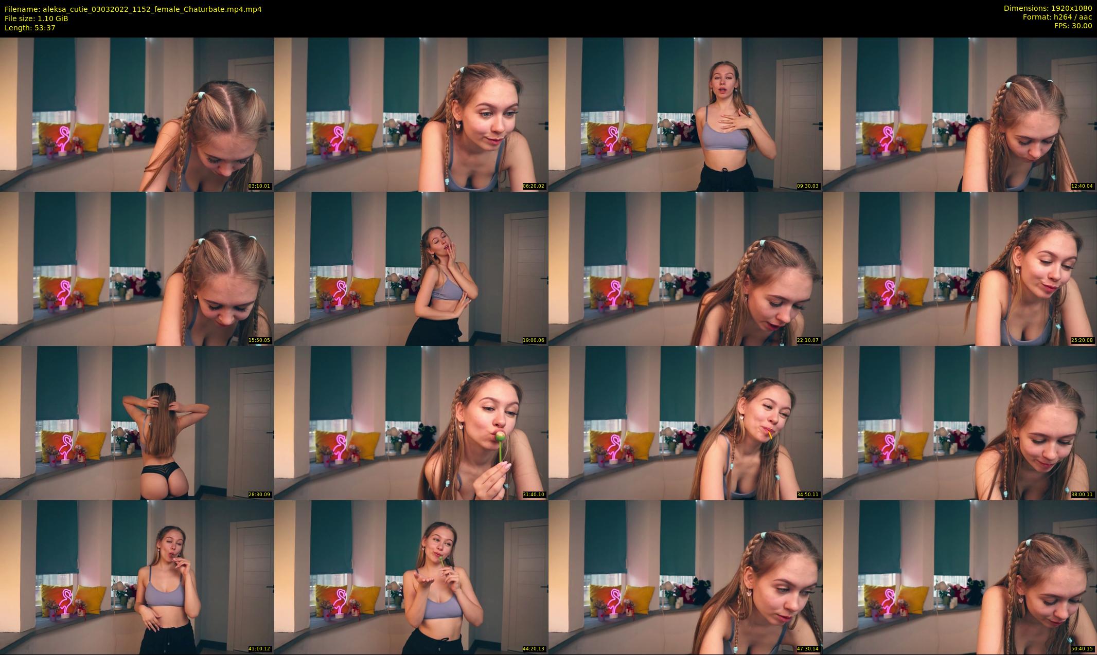 aleksa_cutie — 54 minute Chaturbate female cam show recording, 1080p, Mar 3, 2022
