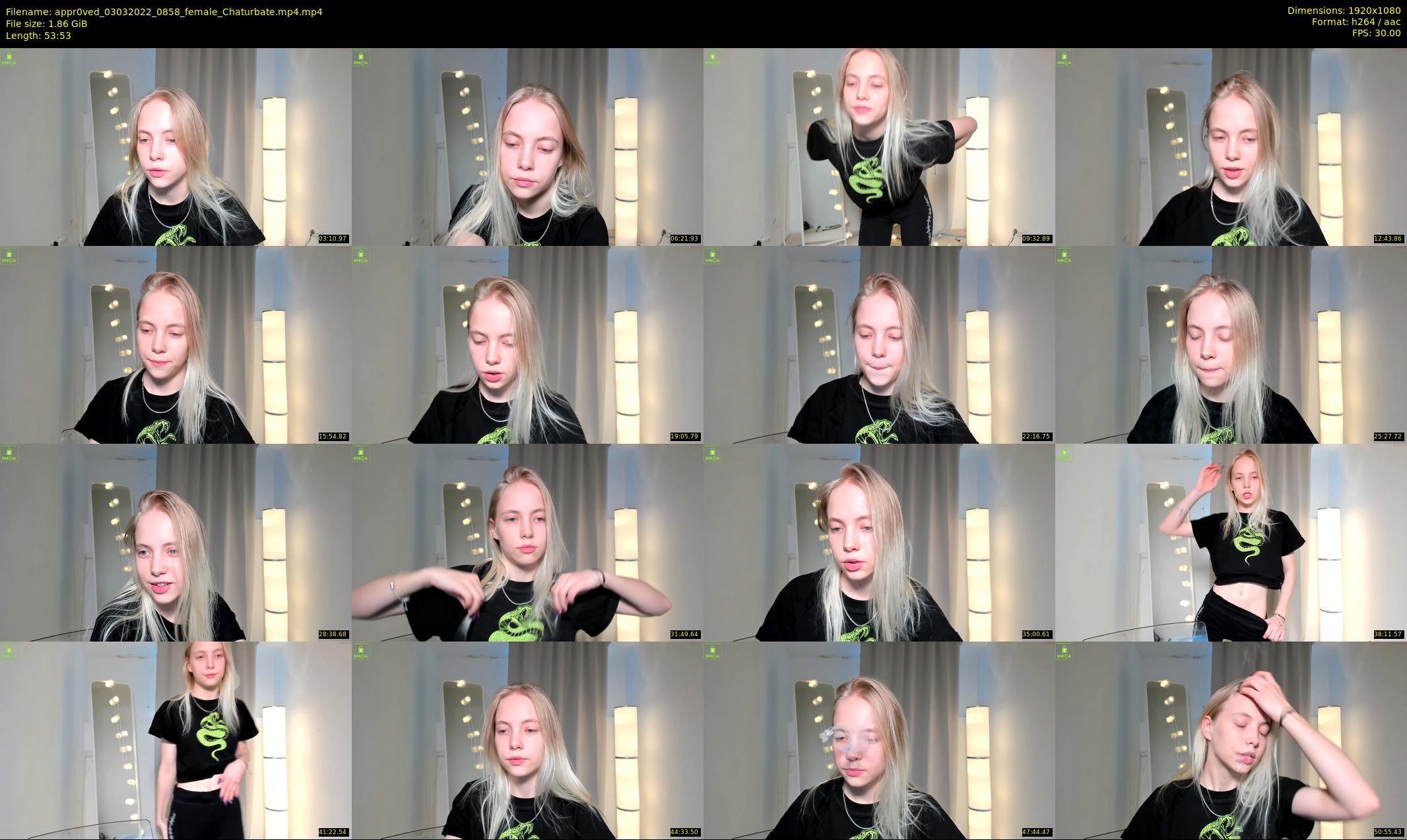 appr0ved — 54 minute Chaturbate female cam show recording, 1080p, Mar 3, 2022