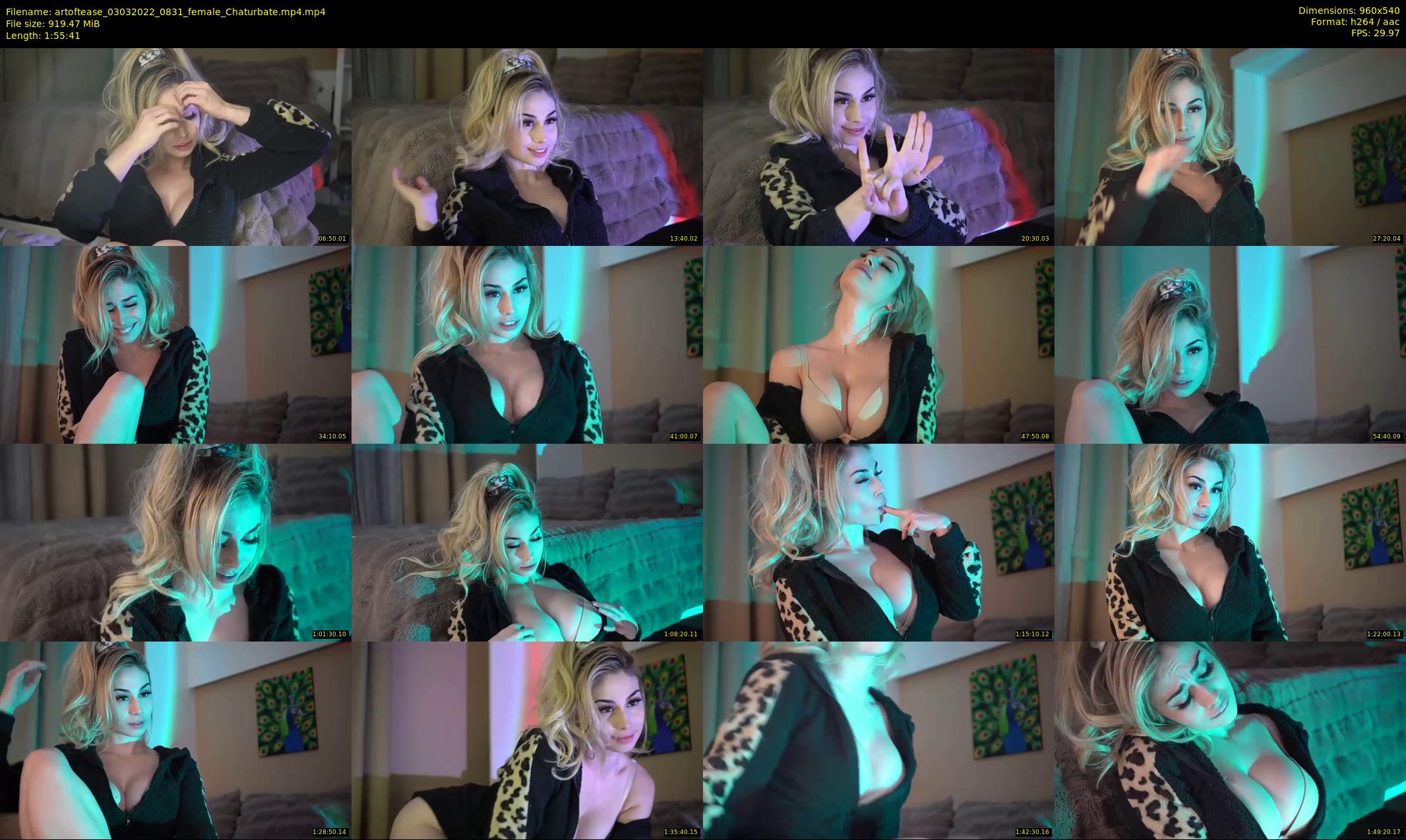artoftease — 116 minute Chaturbate female cam show recording, 480p, Mar 3, 2022