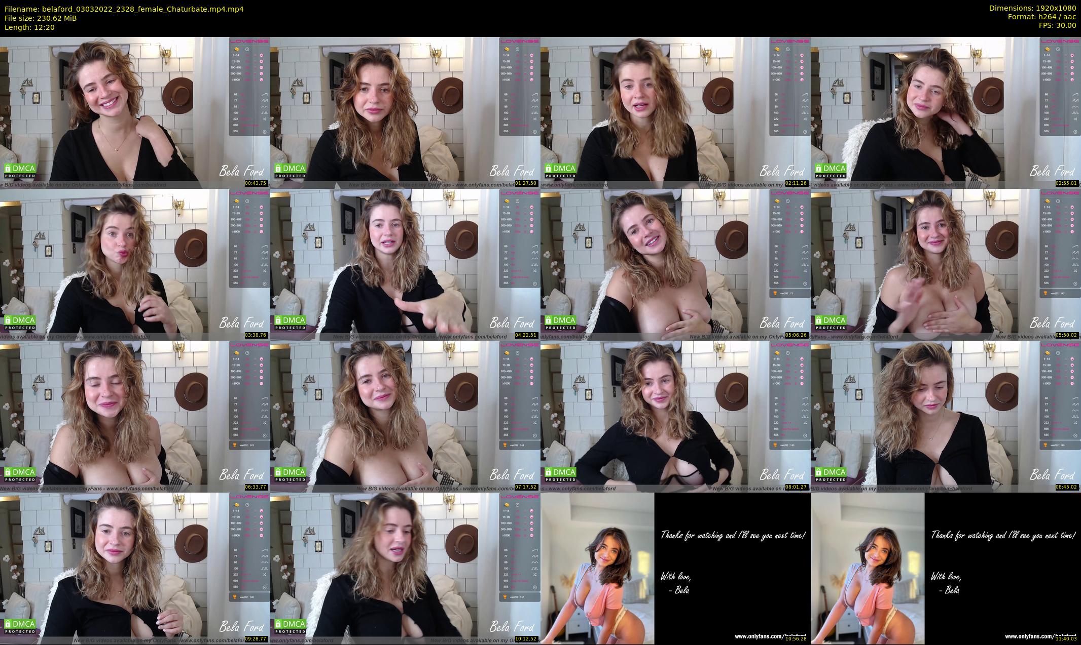 belaford — 13 minute Chaturbate female cam show recording, 1080p, Mar 3, 2022