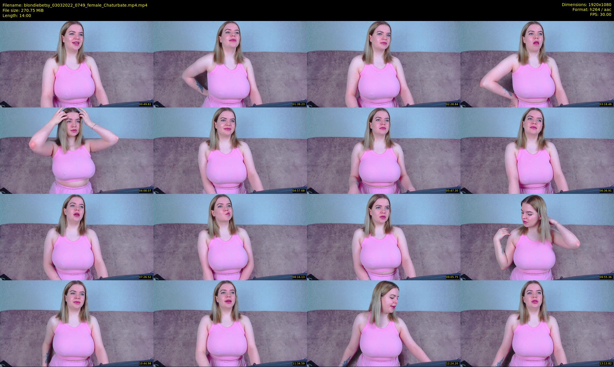 blondiebetsy — 14 minute Chaturbate female cam show recording, 1080p, Mar 3, 2022