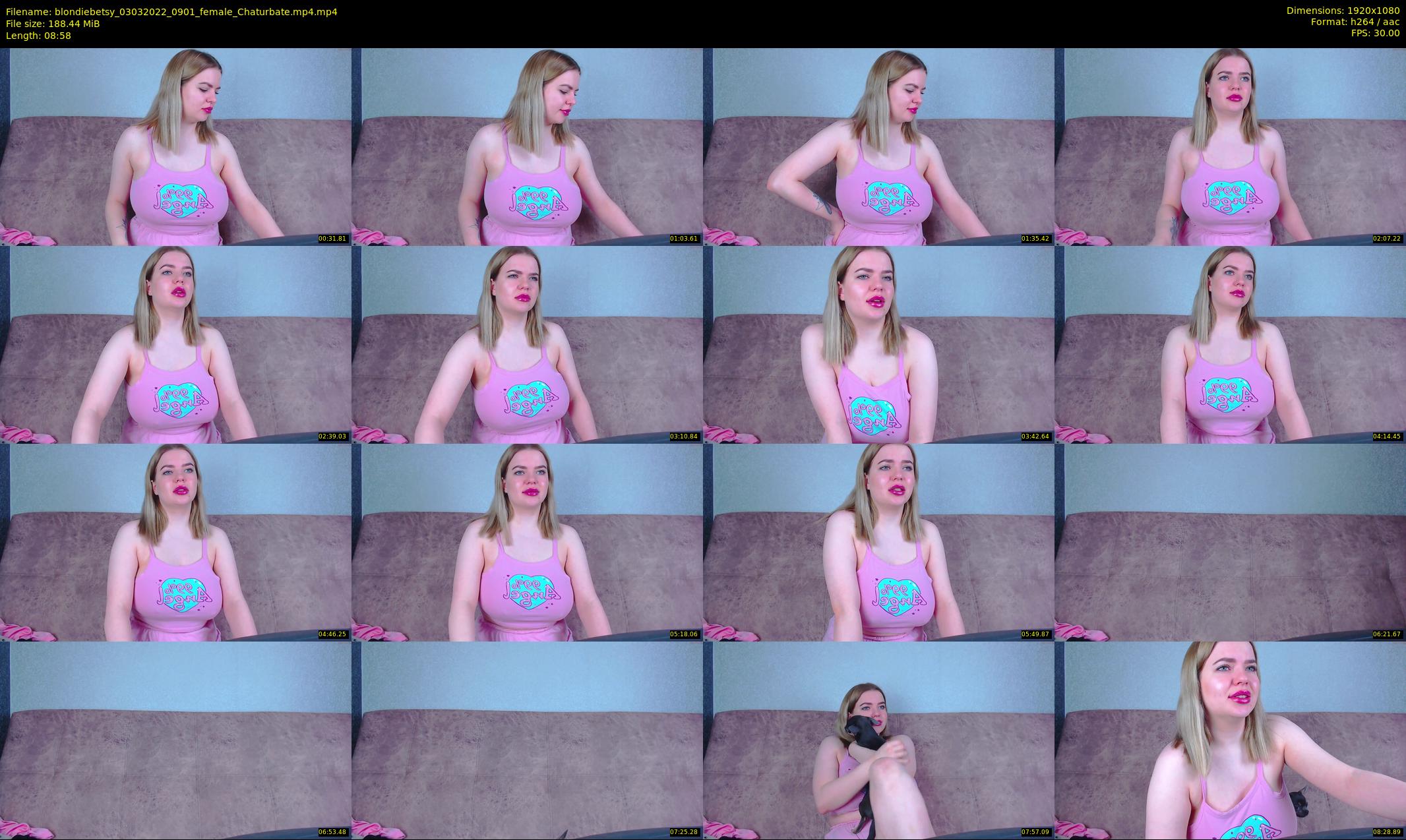 blondiebetsy — 9 minute Chaturbate female cam show recording, 1080p, Mar 3, 2022