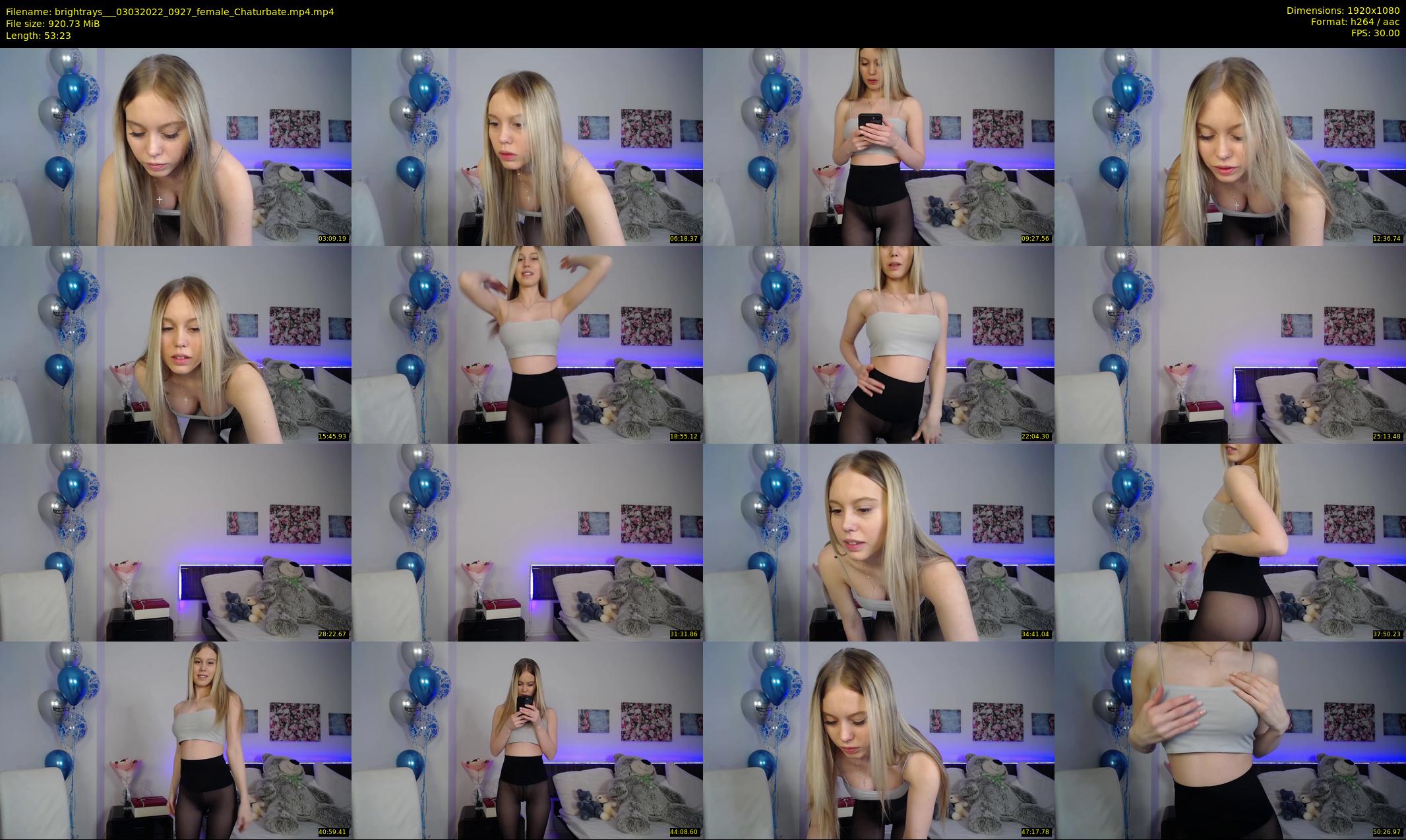 brightrays__ — 54 minute Chaturbate female cam show recording, 1080p, Mar 3, 2022