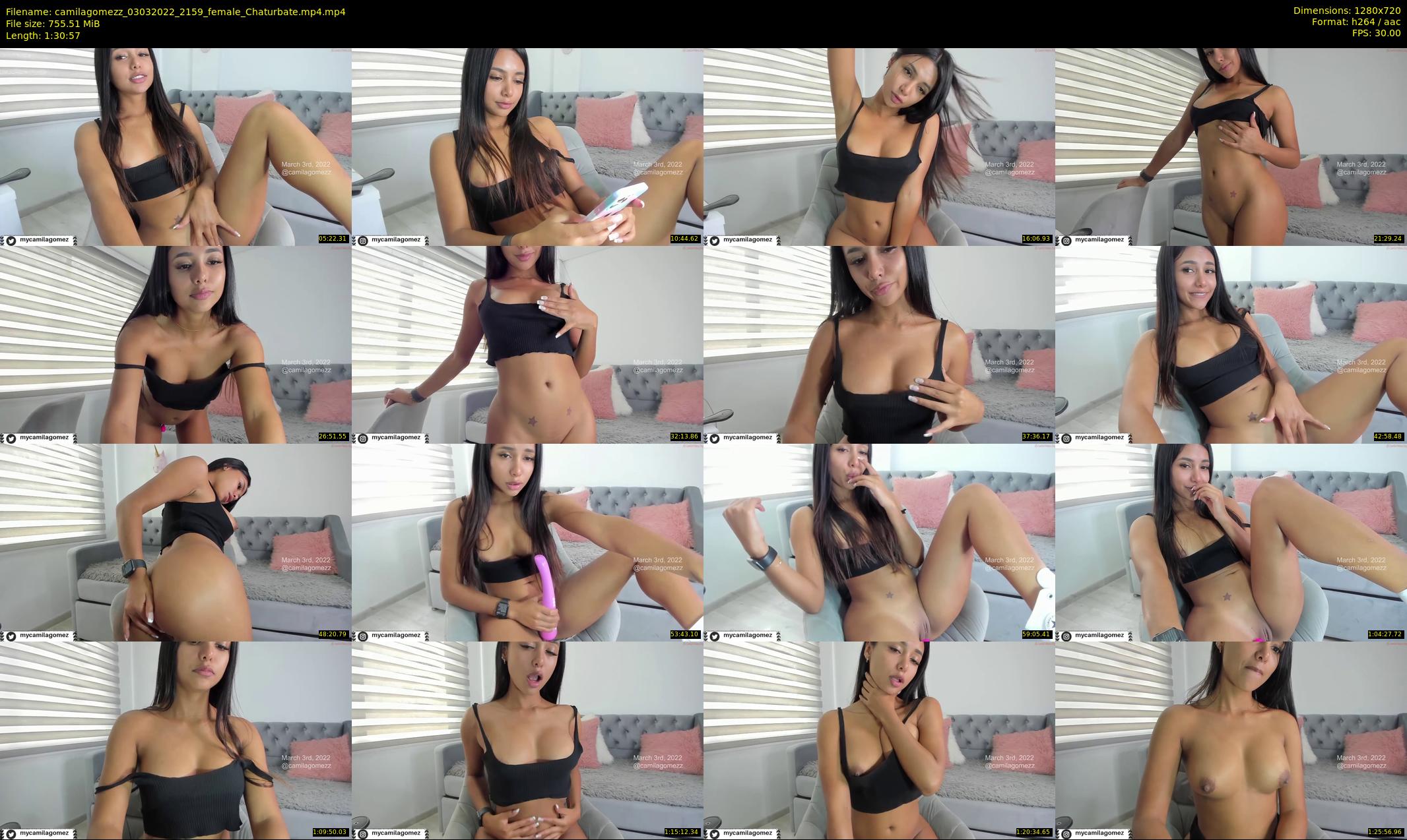 camilagomezz — 91 minute Chaturbate female cam show recording, 720p, Mar 3, 2022