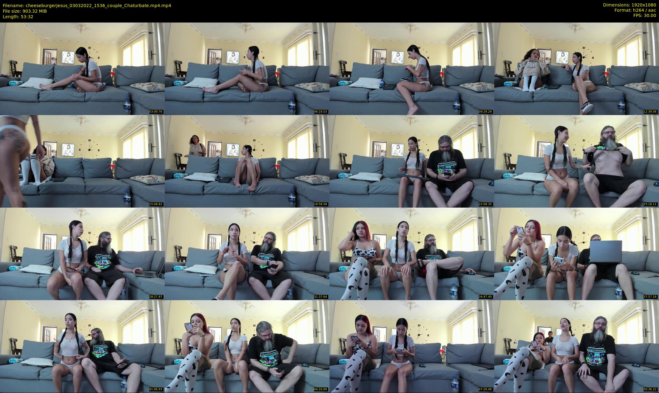 cheeseburgerjesus — 54 minute Chaturbate couple cam show recording, 1080p, Mar 3, 2022