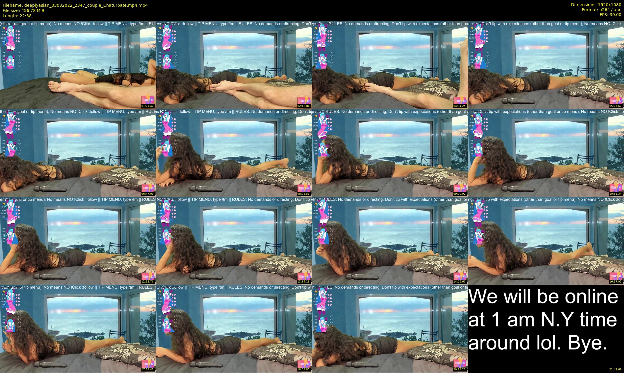 deeplyasian — 23 minute Chaturbate couple cam show recording, 1080p, Mar 3, 2022