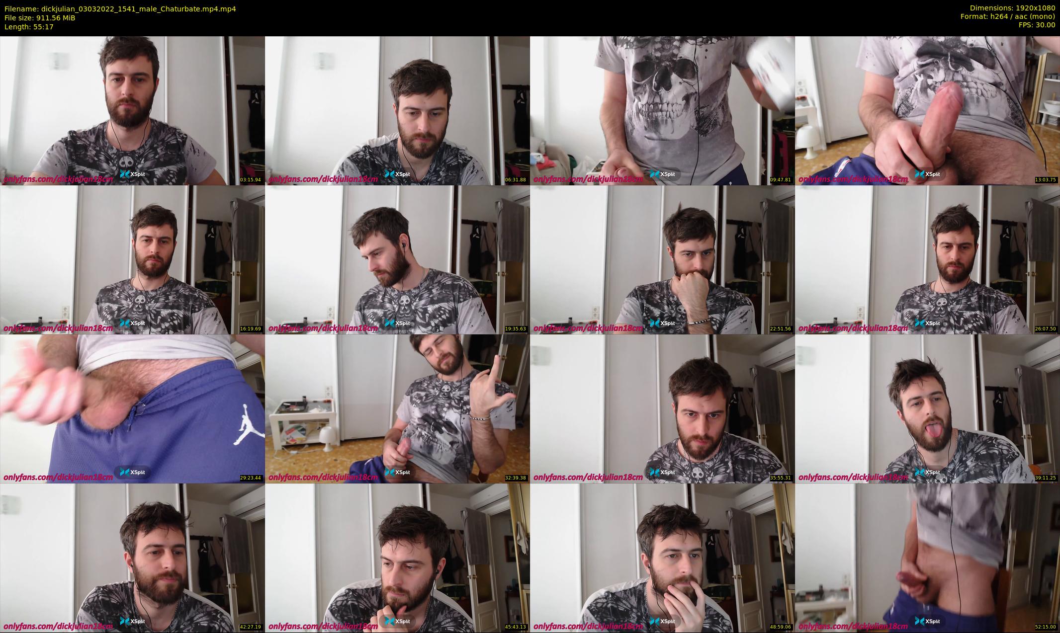 dickjulian — 56 minute Chaturbate male cam show recording, 1080p, Mar 3, 2022