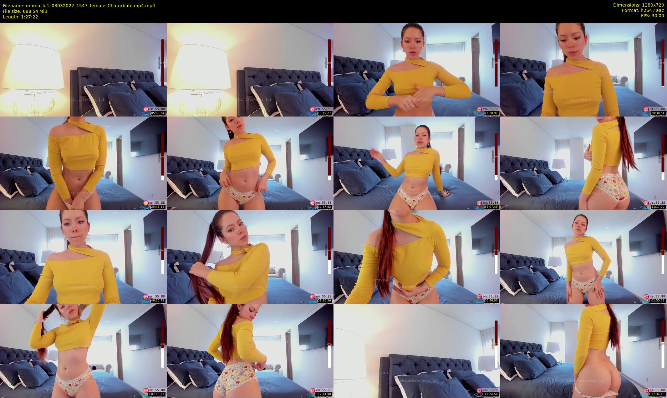emma_lu1 — 88 minute Chaturbate female cam show recording, 720p, Mar 3, 2022