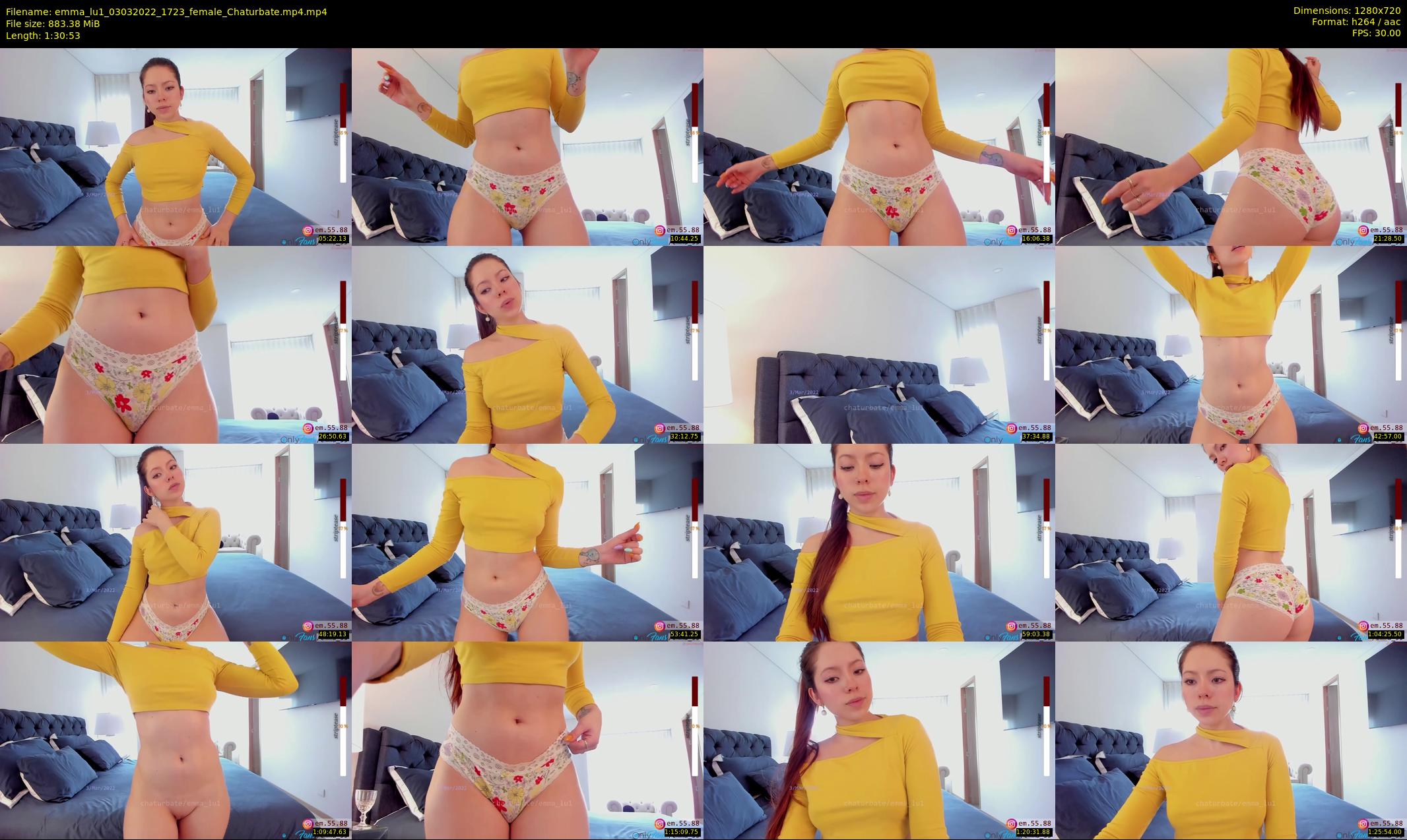 emma_lu1 — 91 minute Chaturbate female cam show recording, 720p, Mar 3, 2022