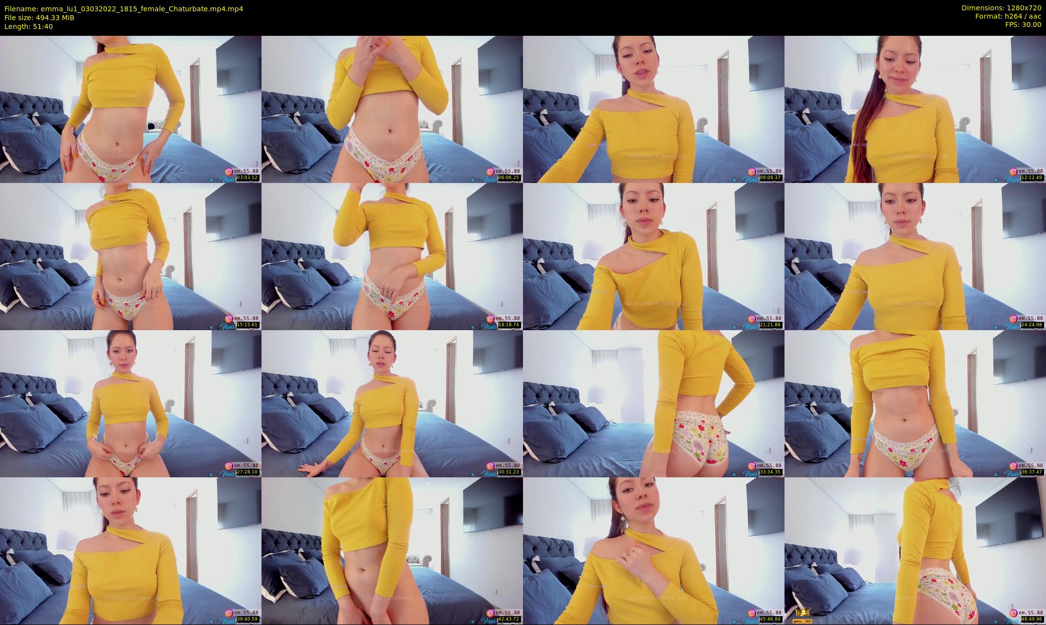 emma_lu1 — 52 minute Chaturbate female cam show recording, 720p, Mar 3, 2022