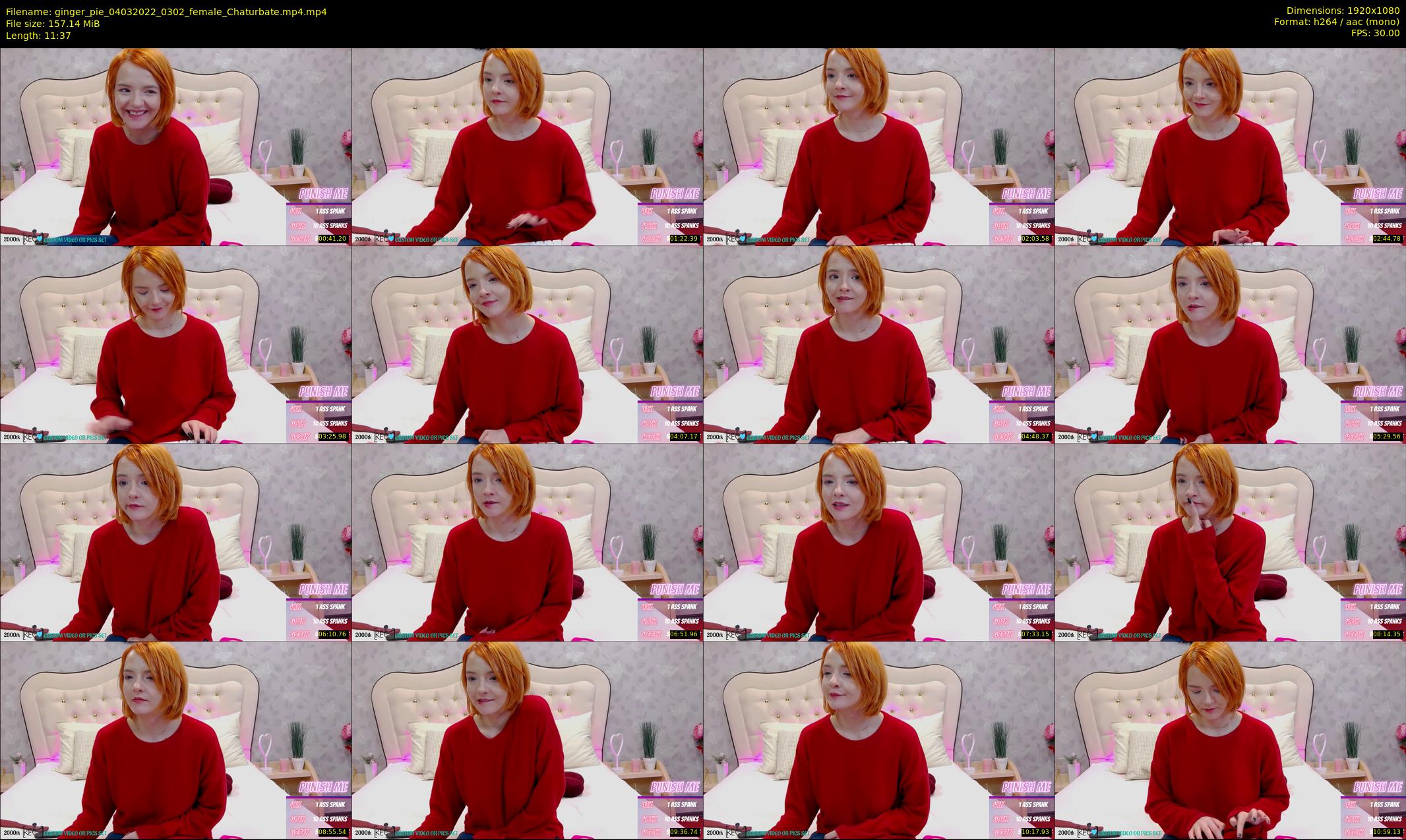 ginger_pie — 12 minute Chaturbate female cam show recording, 1080p, Mar 4, 2022
