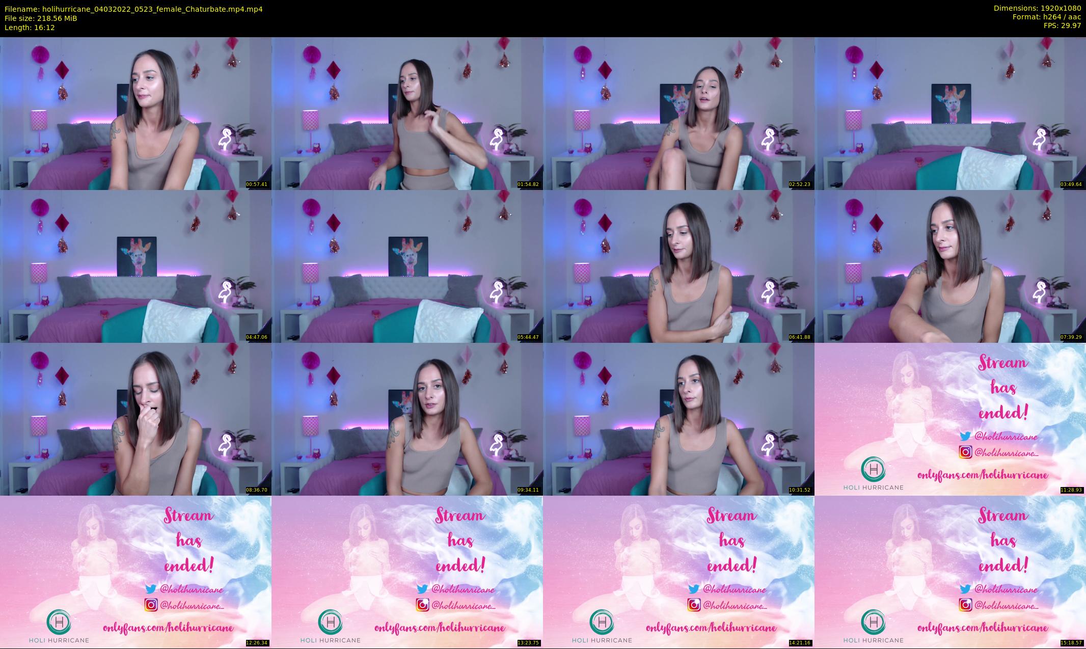 holihurricane — 17 minute Chaturbate female cam show recording, 1080p, Mar 4, 2022