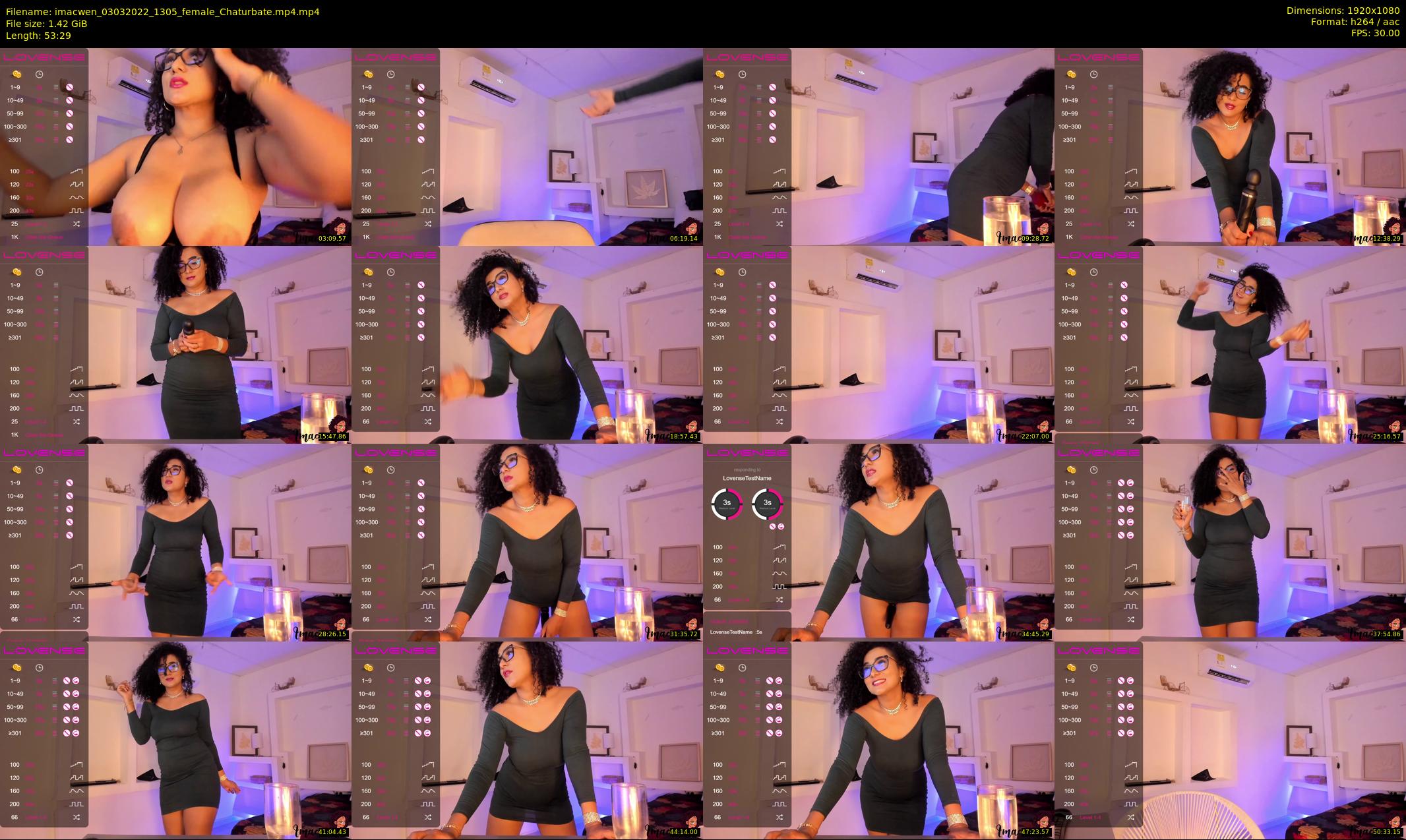 imacwen — 54 minute Chaturbate female cam show recording, 1080p, Mar 3, 2022