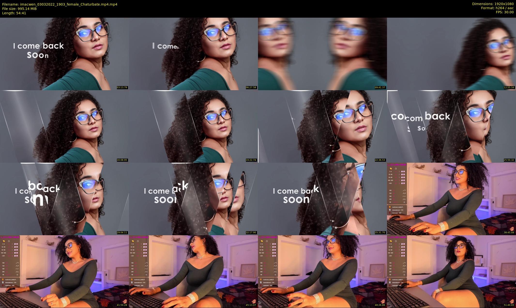 imacwen — 55 minute Chaturbate female cam show recording, 1080p, Mar 3, 2022