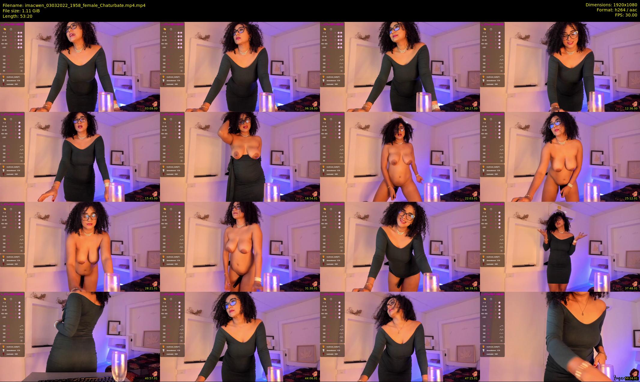 imacwen — 54 minute Chaturbate female cam show recording, 1080p, Mar 3, 2022