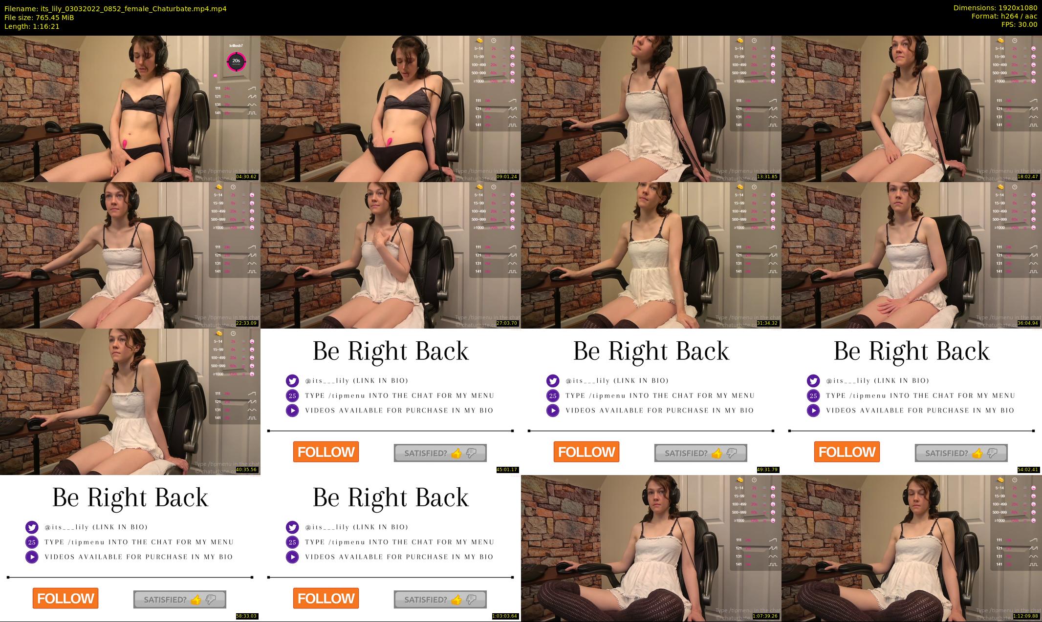 its_lily — 77 minute Chaturbate female cam show recording, 1080p, Mar 3, 2022