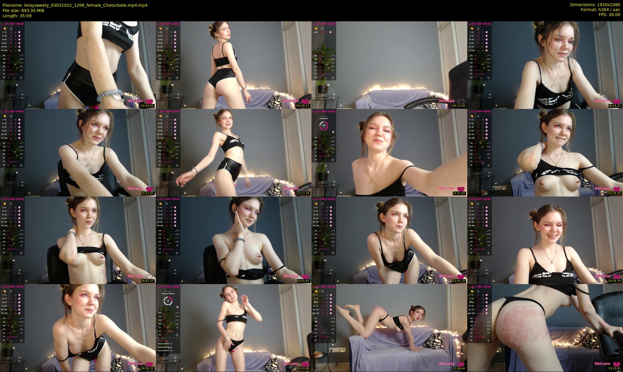 lessysweety — 36 minute Chaturbate female cam show recording, 1080p, Mar 3, 2022