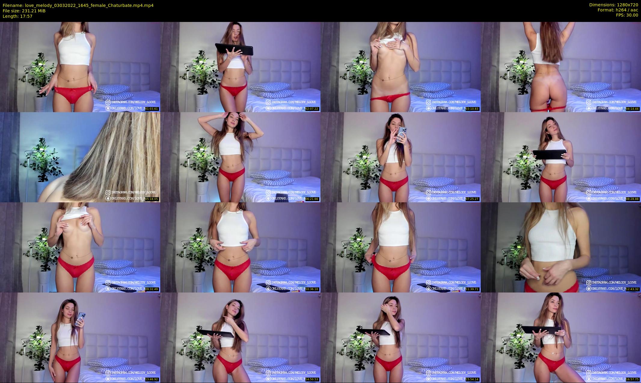 love_melody — 18 minute Chaturbate female cam show recording, 720p, Mar 3, 2022