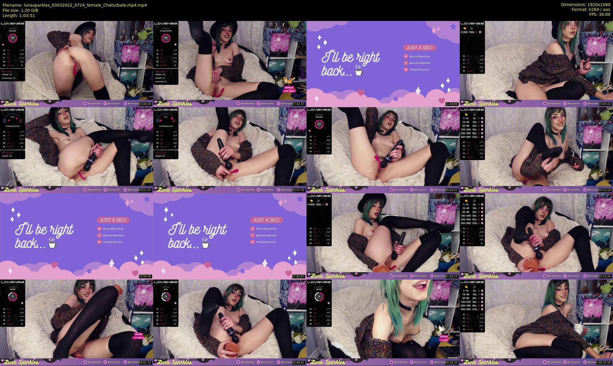 lunasparkles — 64 minute Chaturbate female cam show recording, 1080p, Mar 3, 2022