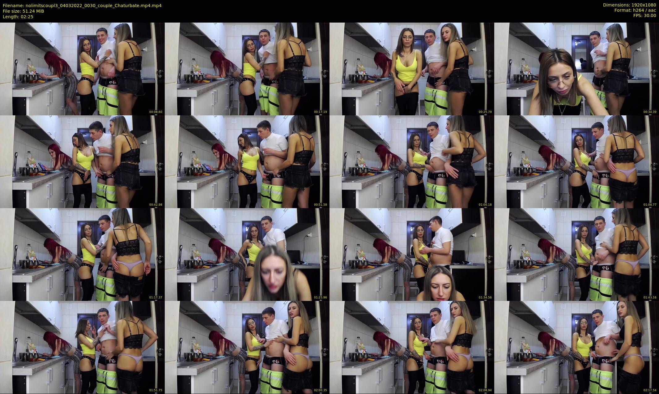 nolimitscoupl3 — 3 minute Chaturbate couple cam show recording, 1080p, Mar 4, 2022