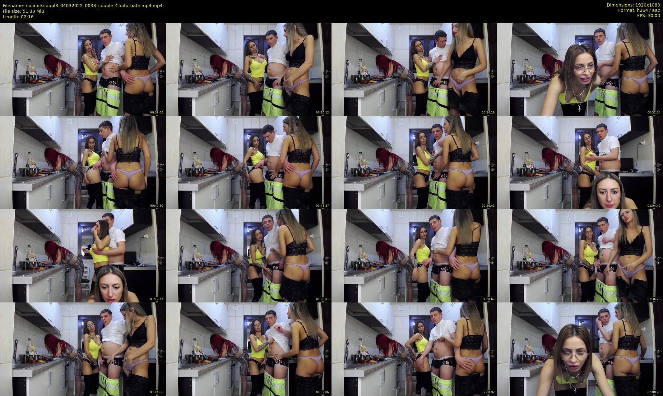 nolimitscoupl3 — 3 minute Chaturbate couple cam show recording, 1080p, Mar 4, 2022