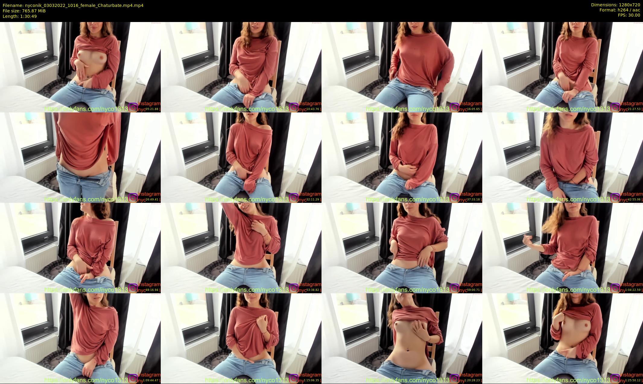 nyconik — 91 minute Chaturbate female cam show recording, 720p, Mar 3, 2022