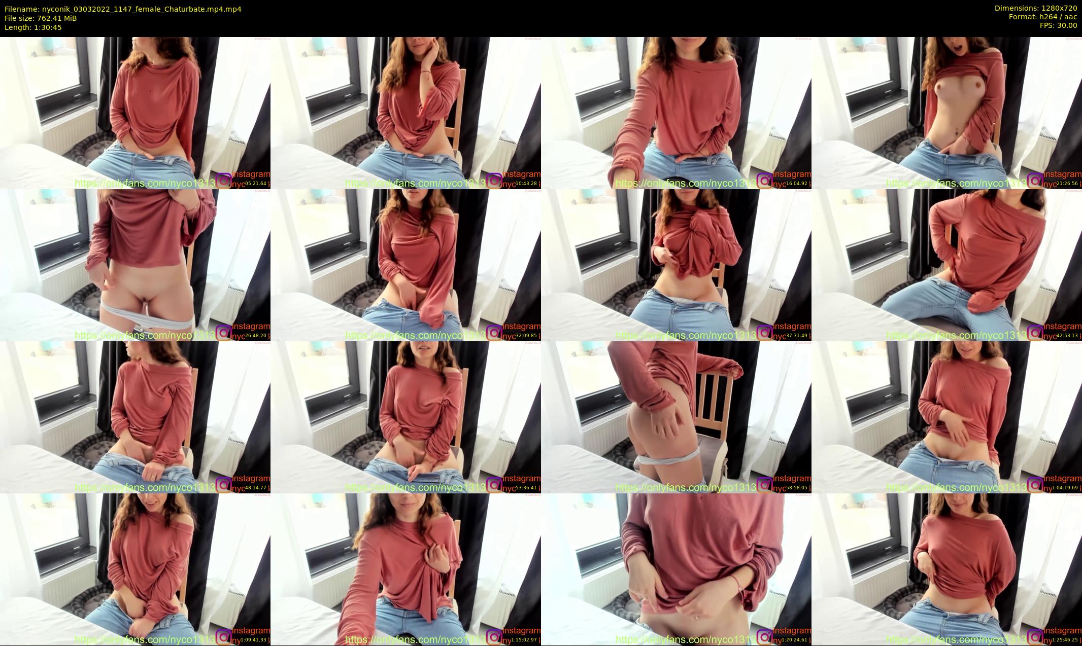 nyconik — 91 minute Chaturbate female cam show recording, 720p, Mar 3, 2022