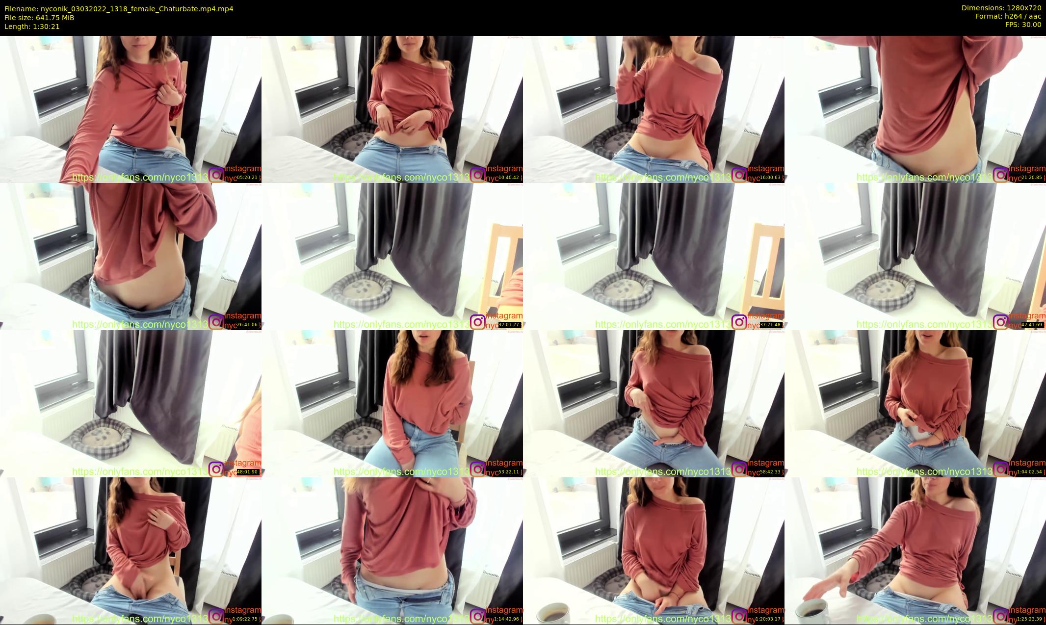nyconik — 91 minute Chaturbate female cam show recording, 720p, Mar 3, 2022