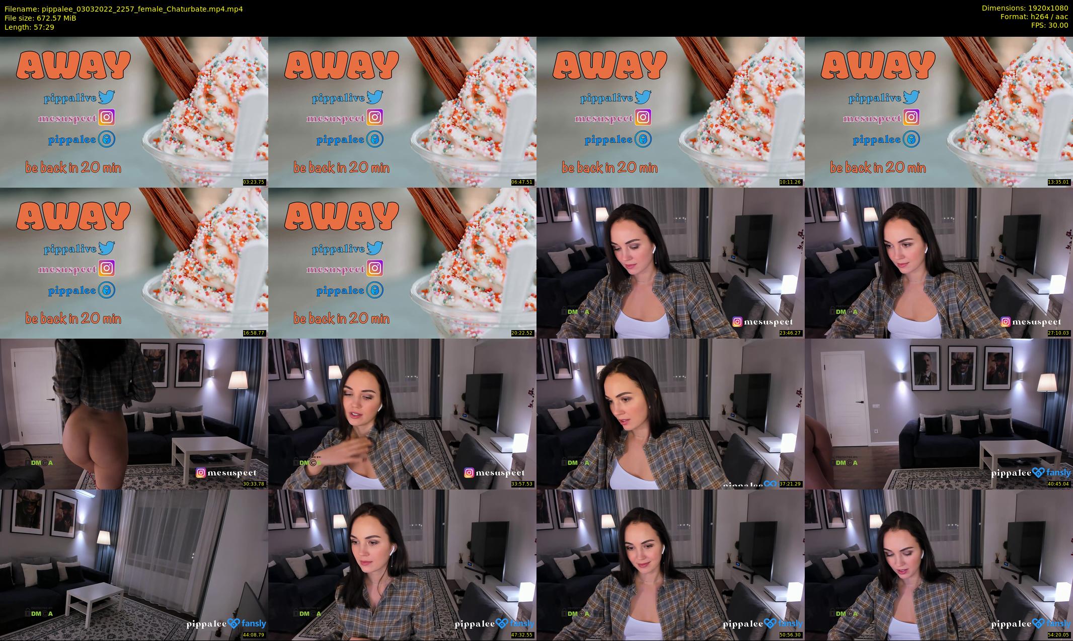 pippalee — 58 minute Chaturbate female cam show recording, 1080p, Mar 3, 2022
